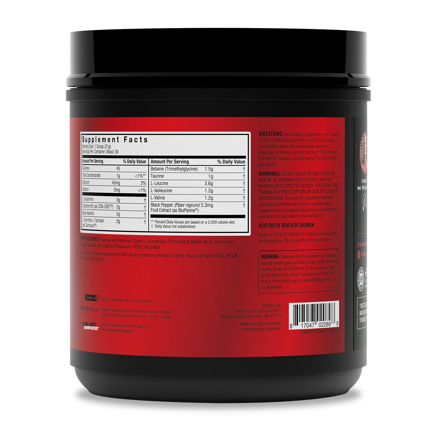 BCAAs + Recovery Matrix* - Fruit Punch (30 Servings)