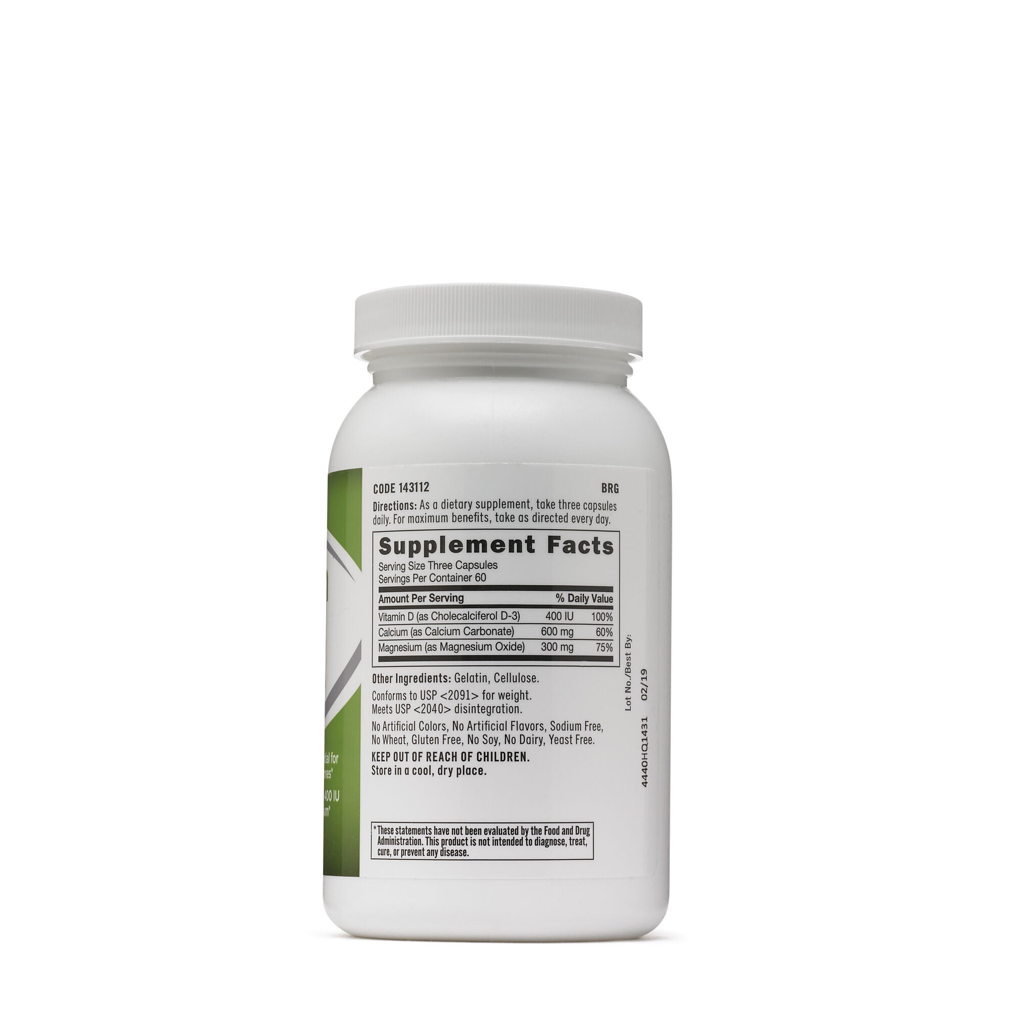 GNC Calcium Plus® with Magnesium & Vitamin D3 180 Capsules