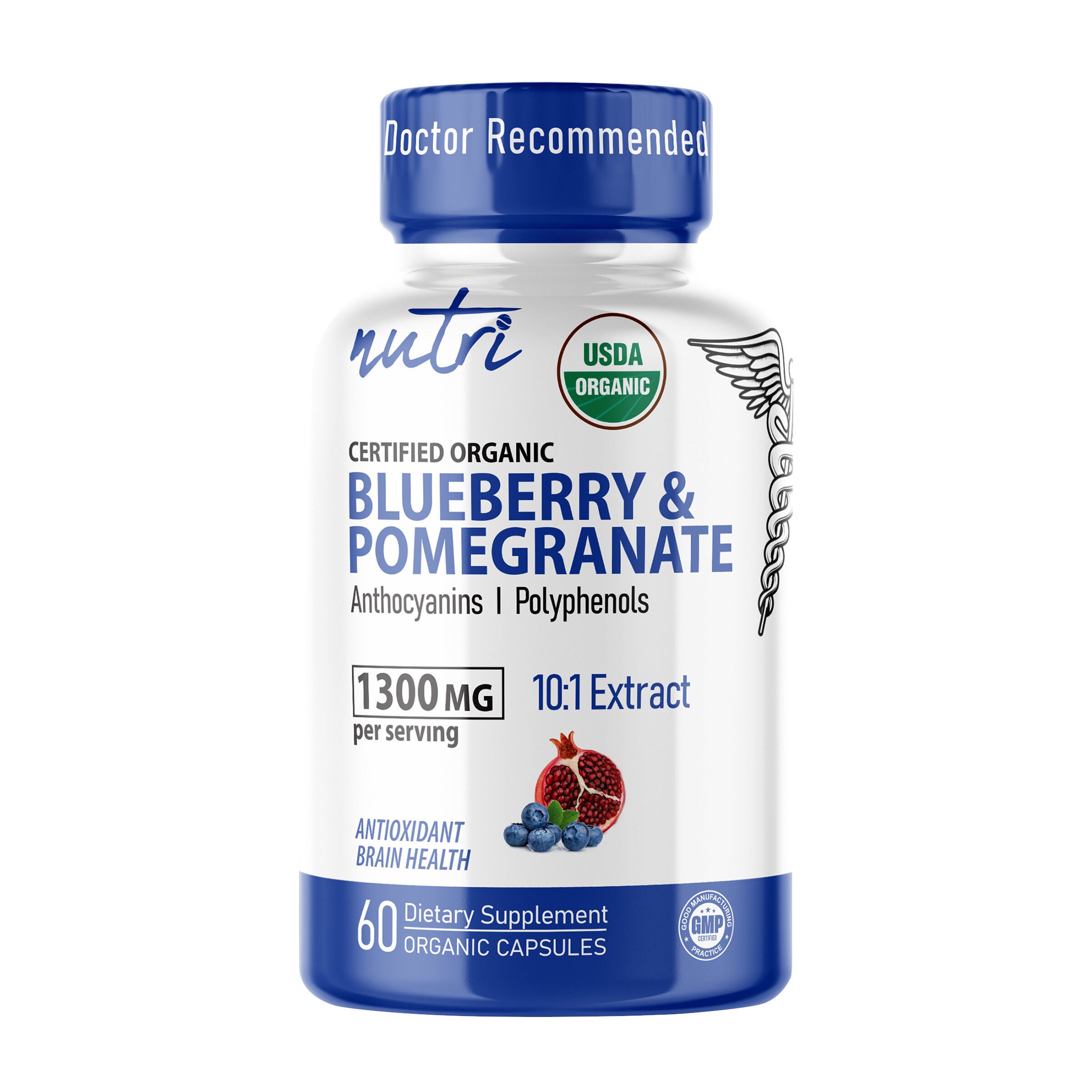 Blueberry &amp;  Pomegranate 1300mg - Organic (30 Servings)  | GNC