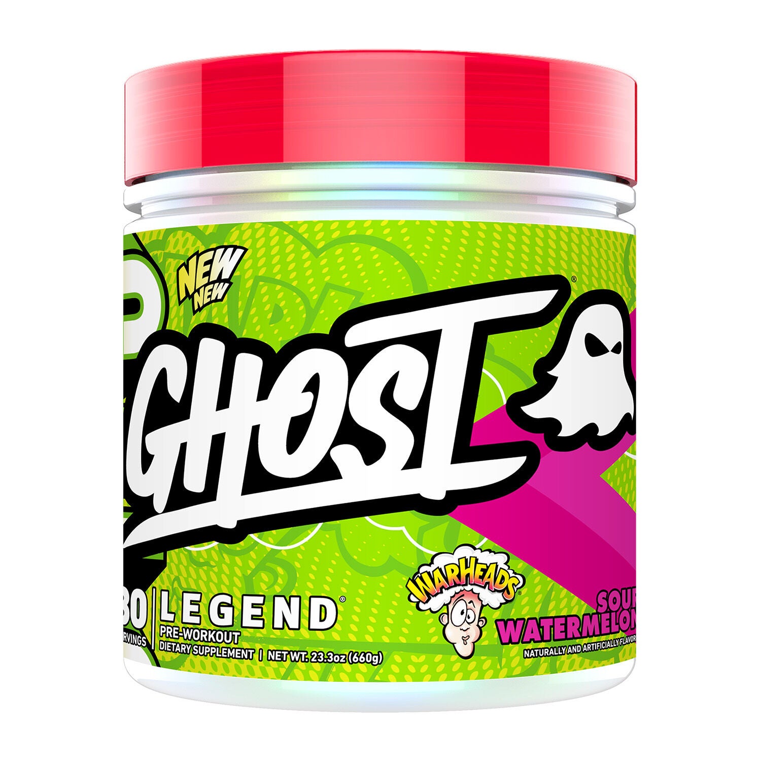 GHOST® - LEGEND® V4 Pre-Workout - Warheads® Sour Watermelon (30 ...