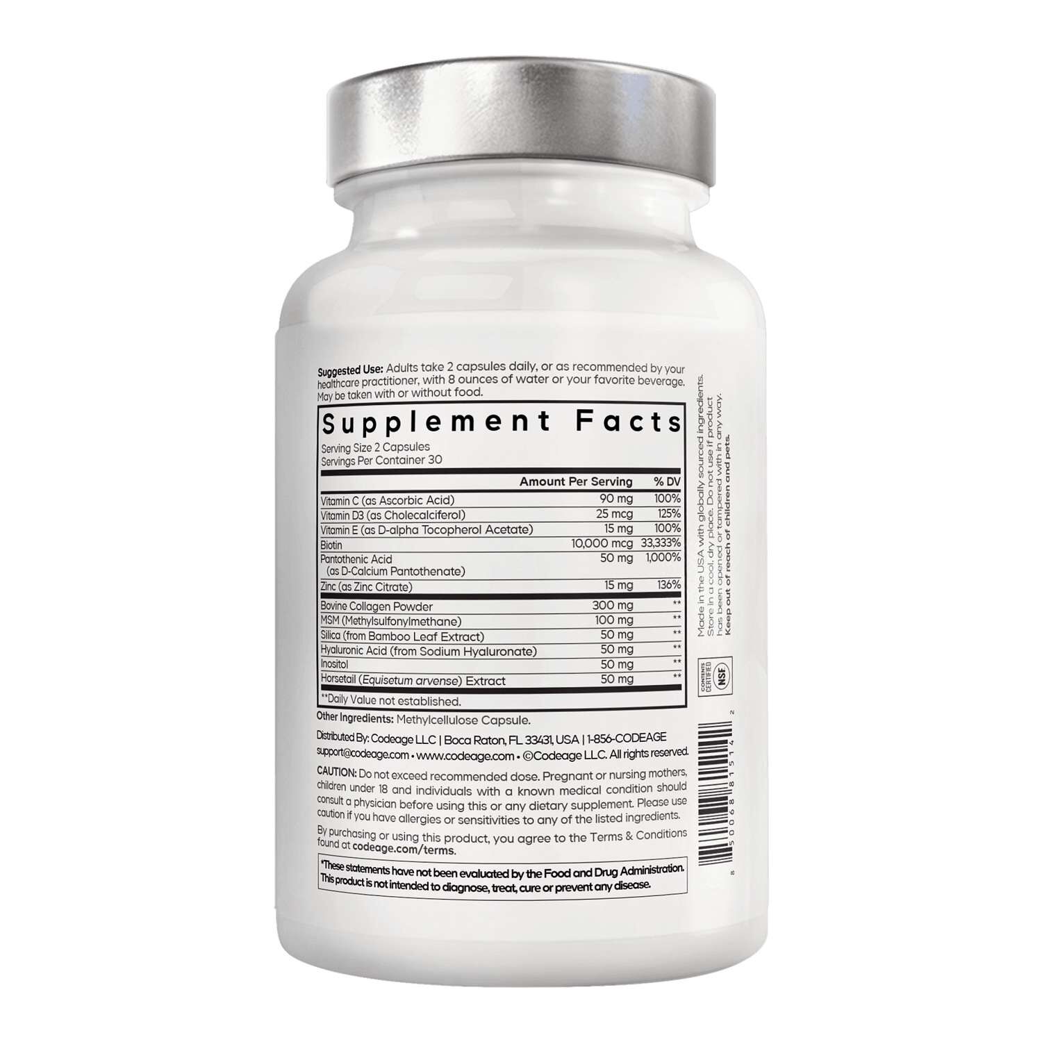 Amen Hair - 60 Vegetable Capsules (30 Servings)