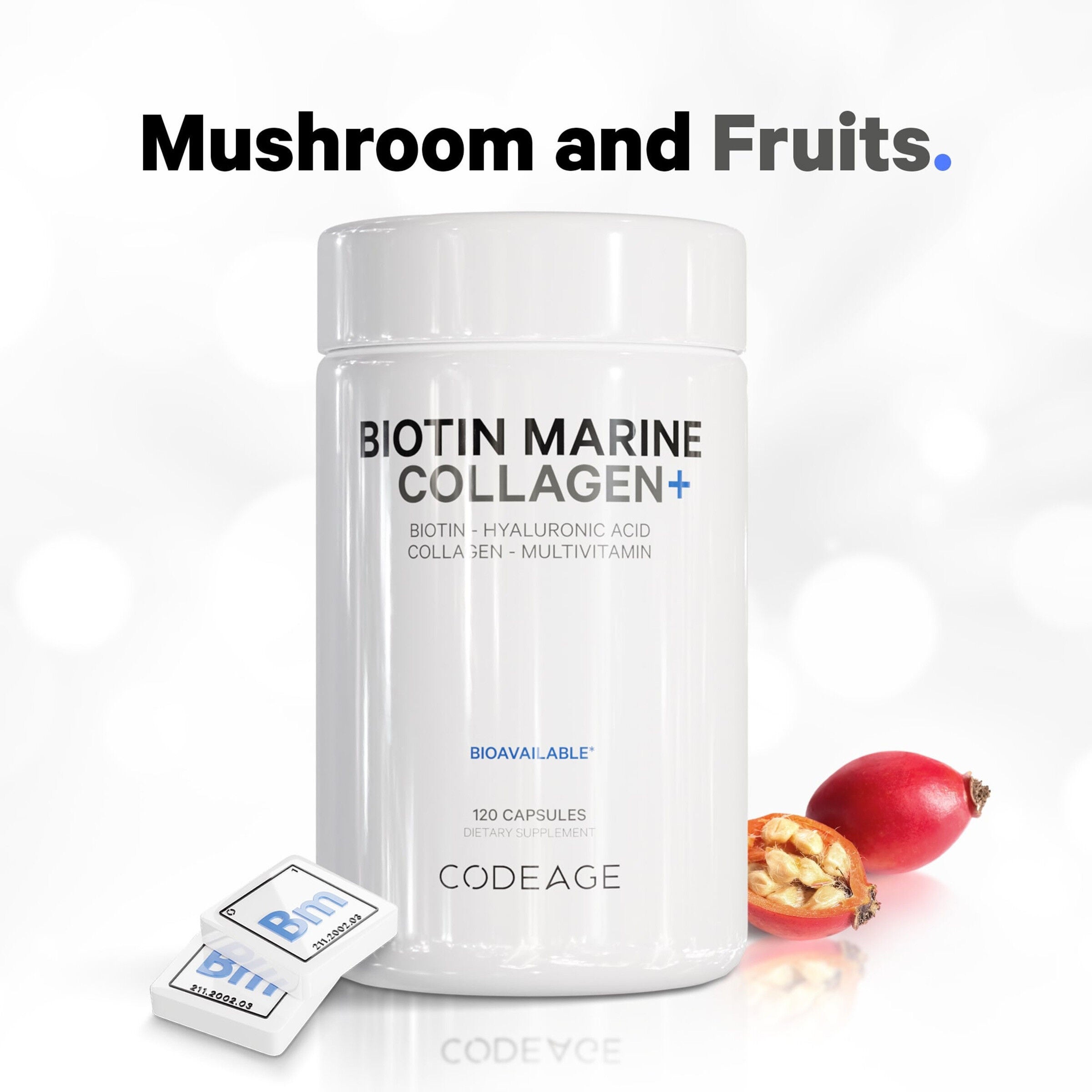 Biotin Marine Collagen+ - 120 Capsules (30 Servings)  | GNC