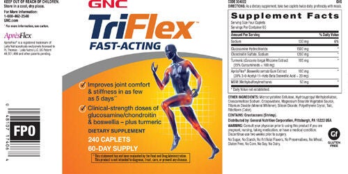gnc triflex fast acting 240 caplets gnc