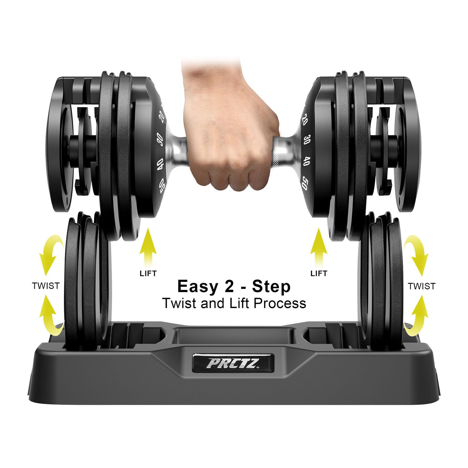PRCTZ 10 50 lb Adjustable Dumbbell GNC