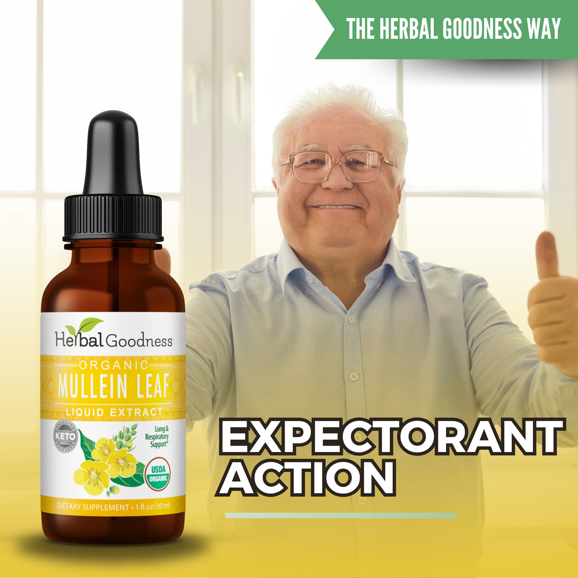 Organic Mullein Leaf Liquid Extract - 1 fl oz. (24 Servings)  | GNC