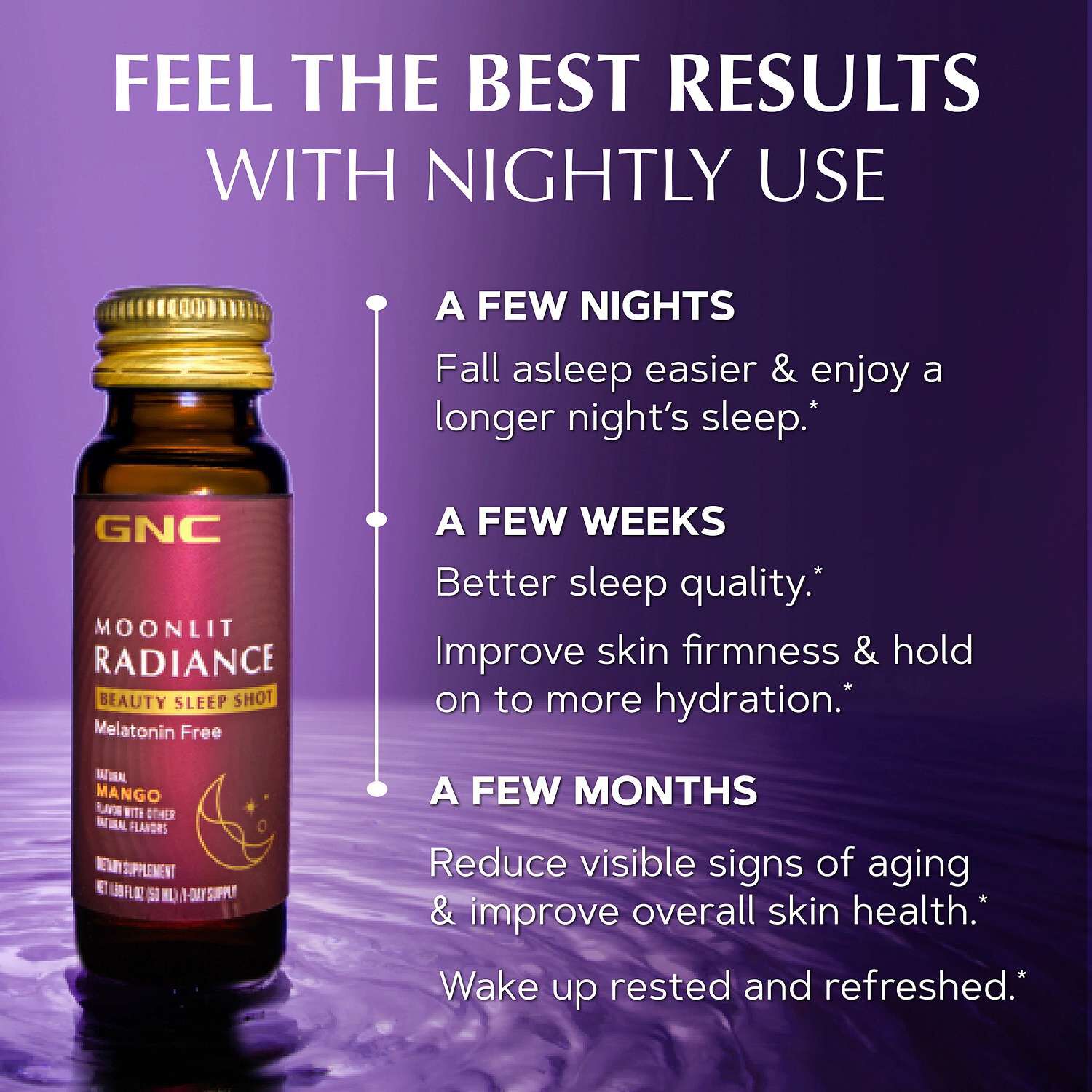 Moonlit Radiance Beauty Sleep Shot - Mango - 10 Bottles (10 Servings)  | GNC