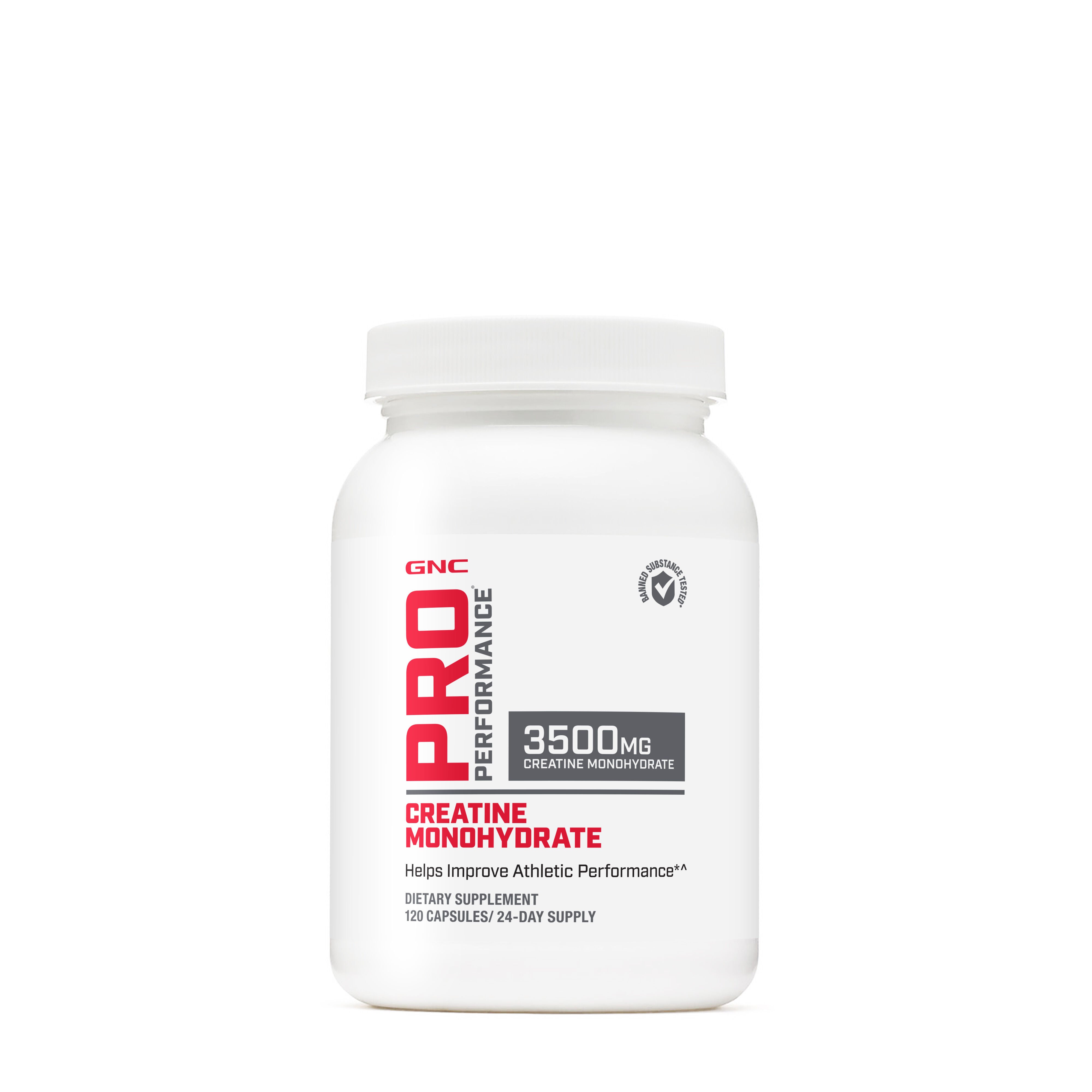 GNC Pro Performance Creatine Monohydrate Capsules (24 Servings)