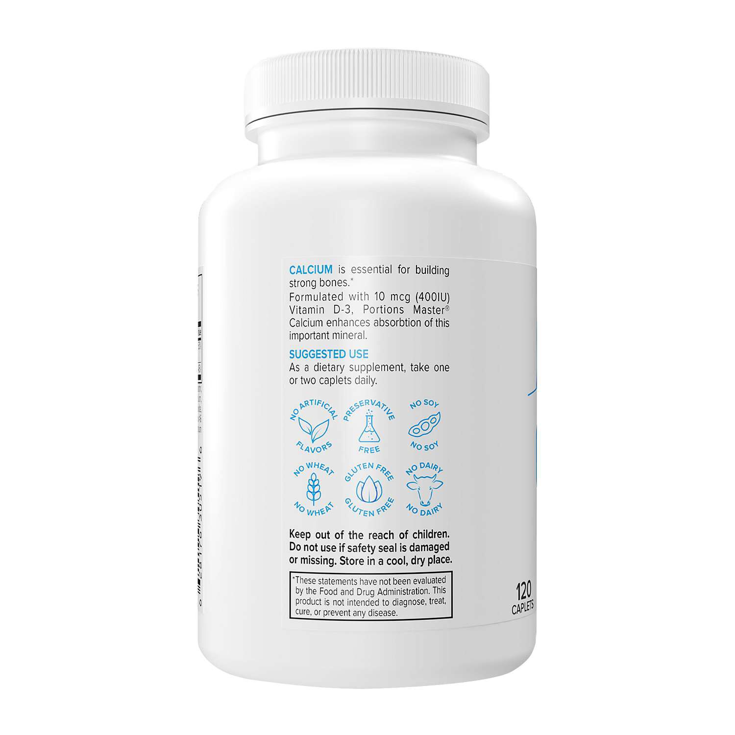 Calcium Mineral - 120 Caplets (120 Servings)  | GNC