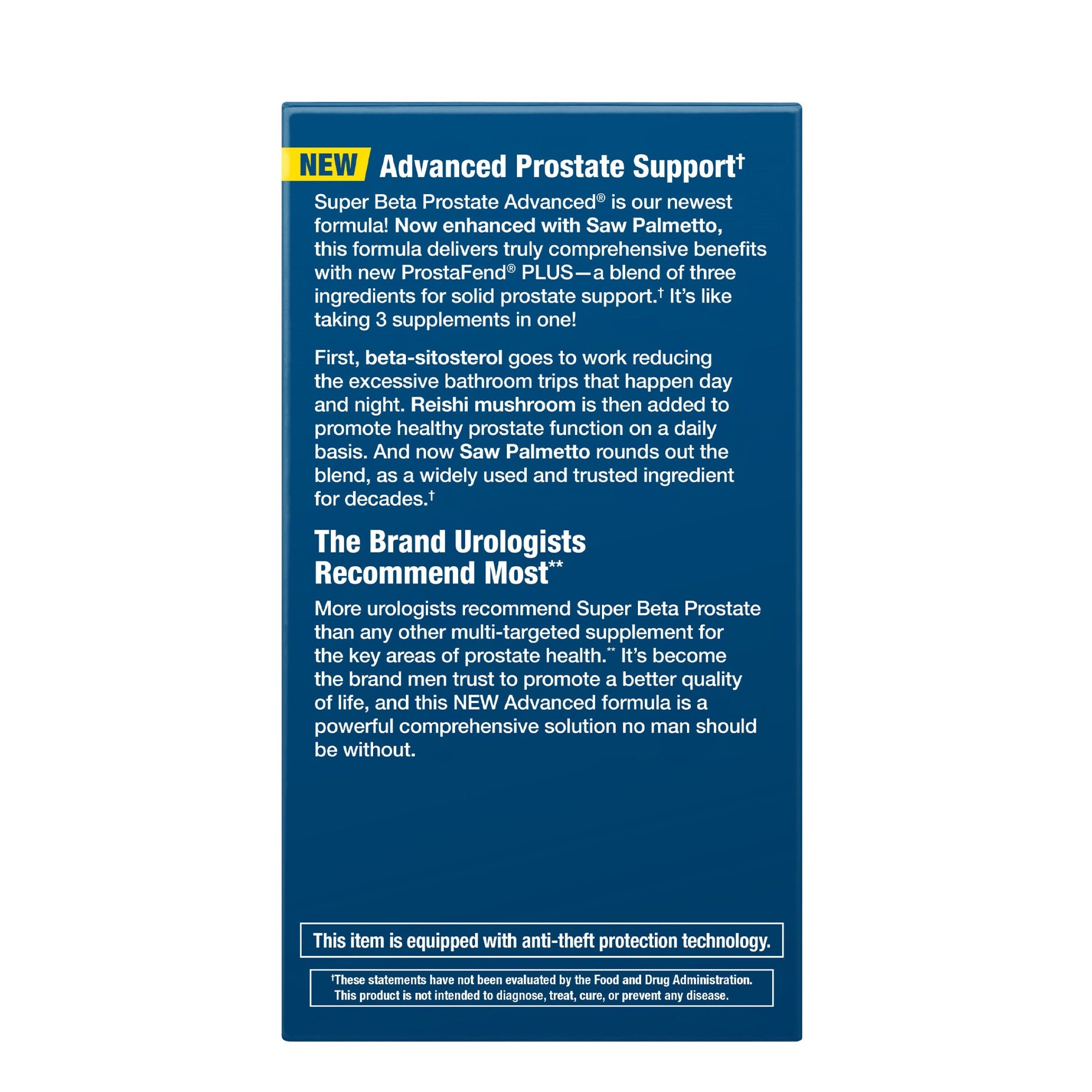 Super Beta Prostate Advanced - 120 Caplets (60 Servings)  | GNC