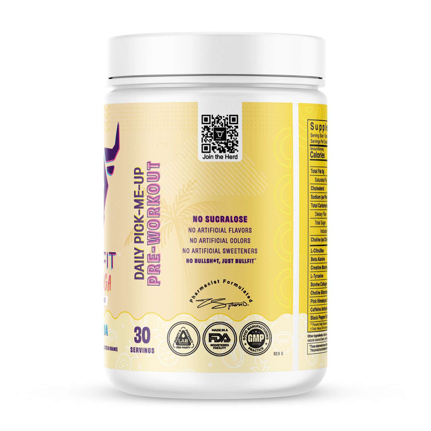 Cowabunga Pre-Workout - Pina Colada (30 Servings)