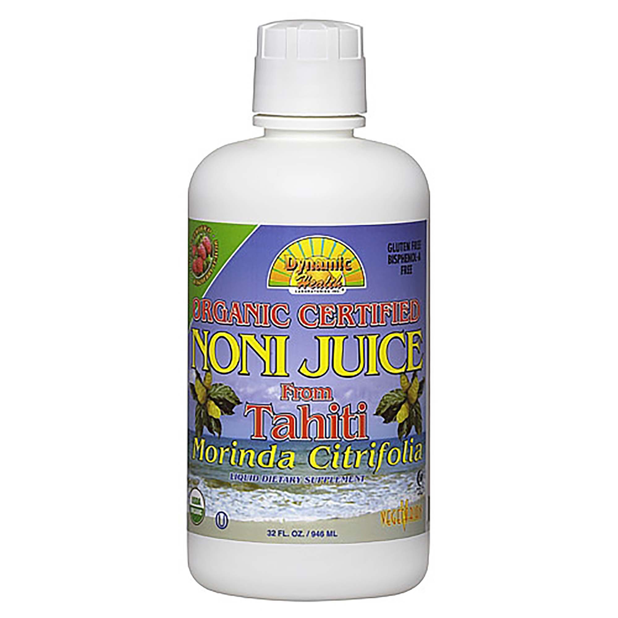 Dynamic Health Noni Juice from Tahiti Morinda Citrifolia Raspberry GNC