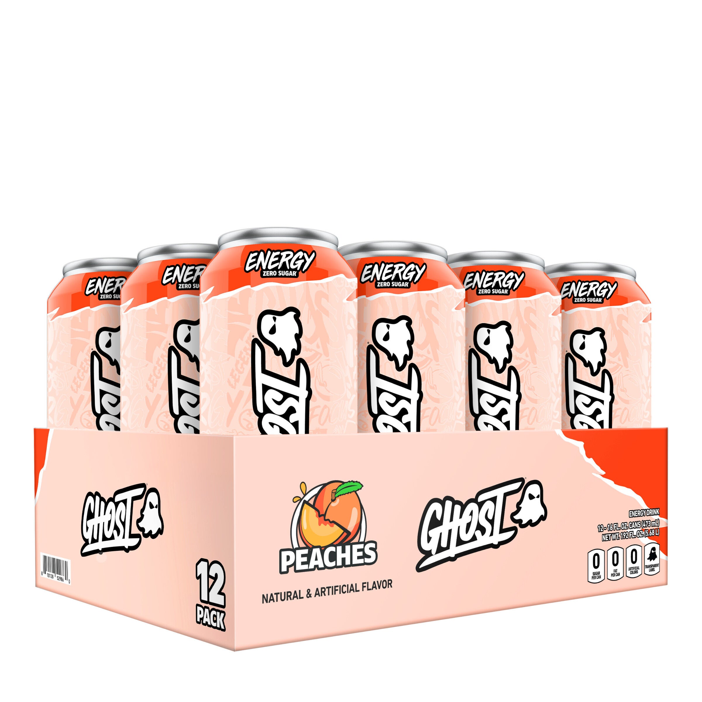 Energy Drink - Peaches - 16 fl oz. &#40;12 Cans&#41; Peaches | GNC