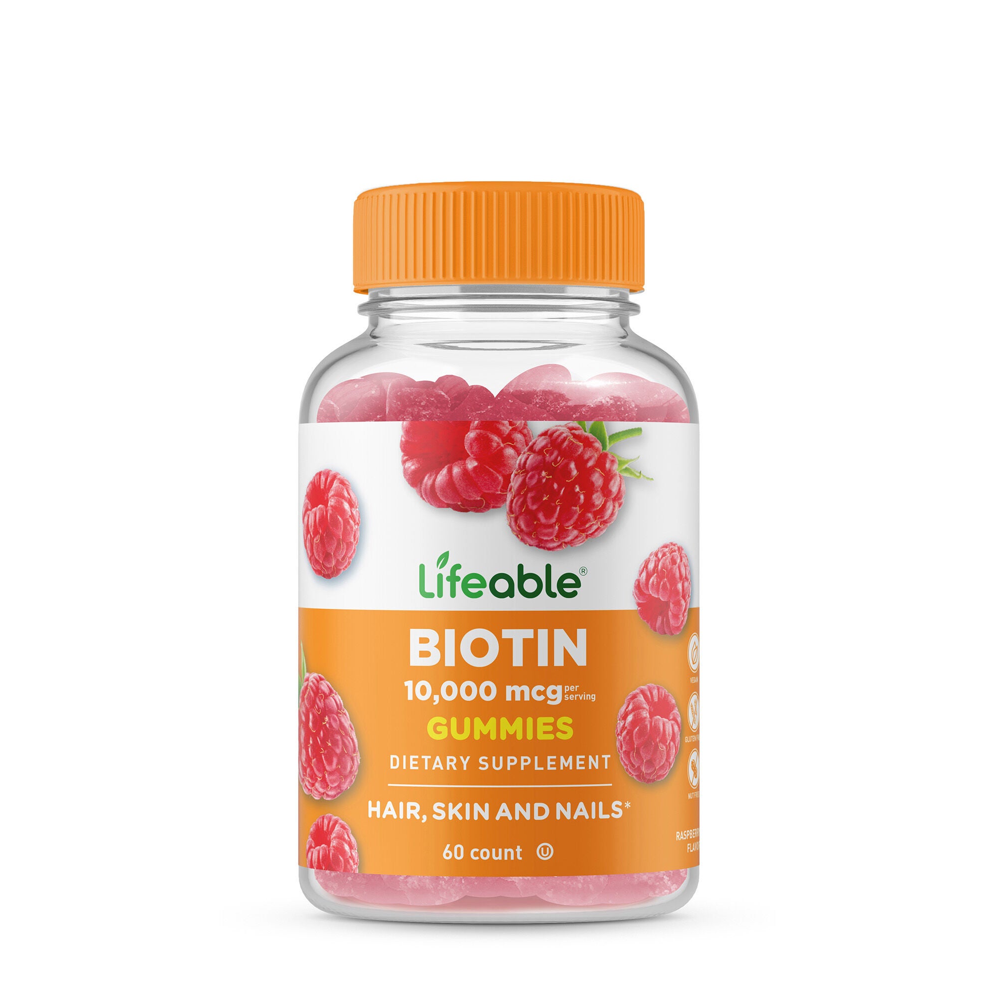 Biotin 10000mcg - 60 Gummies (30 Servings)  | GNC