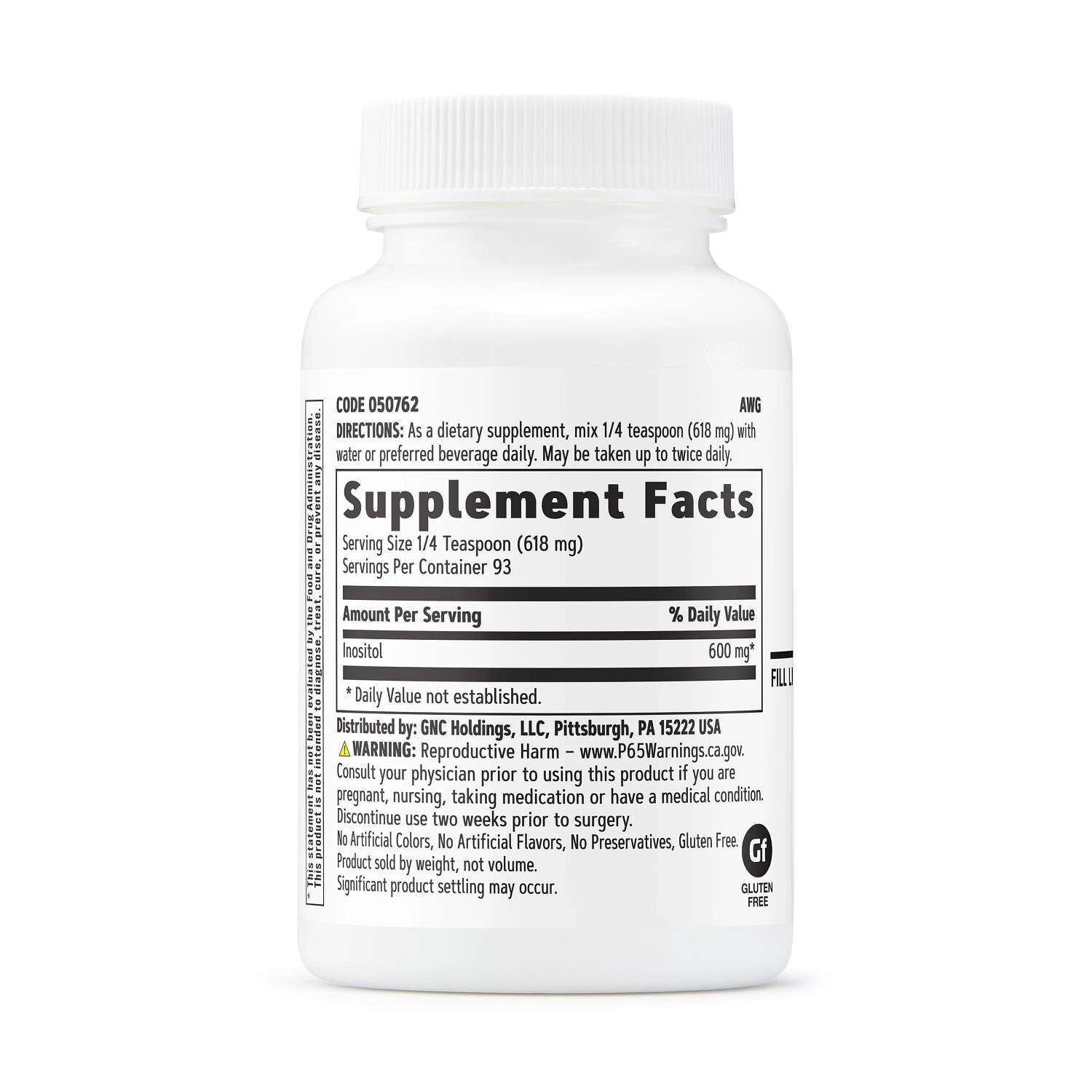 Inositol Powder 600mg - 2 oz. (93 Servings)  | GNC