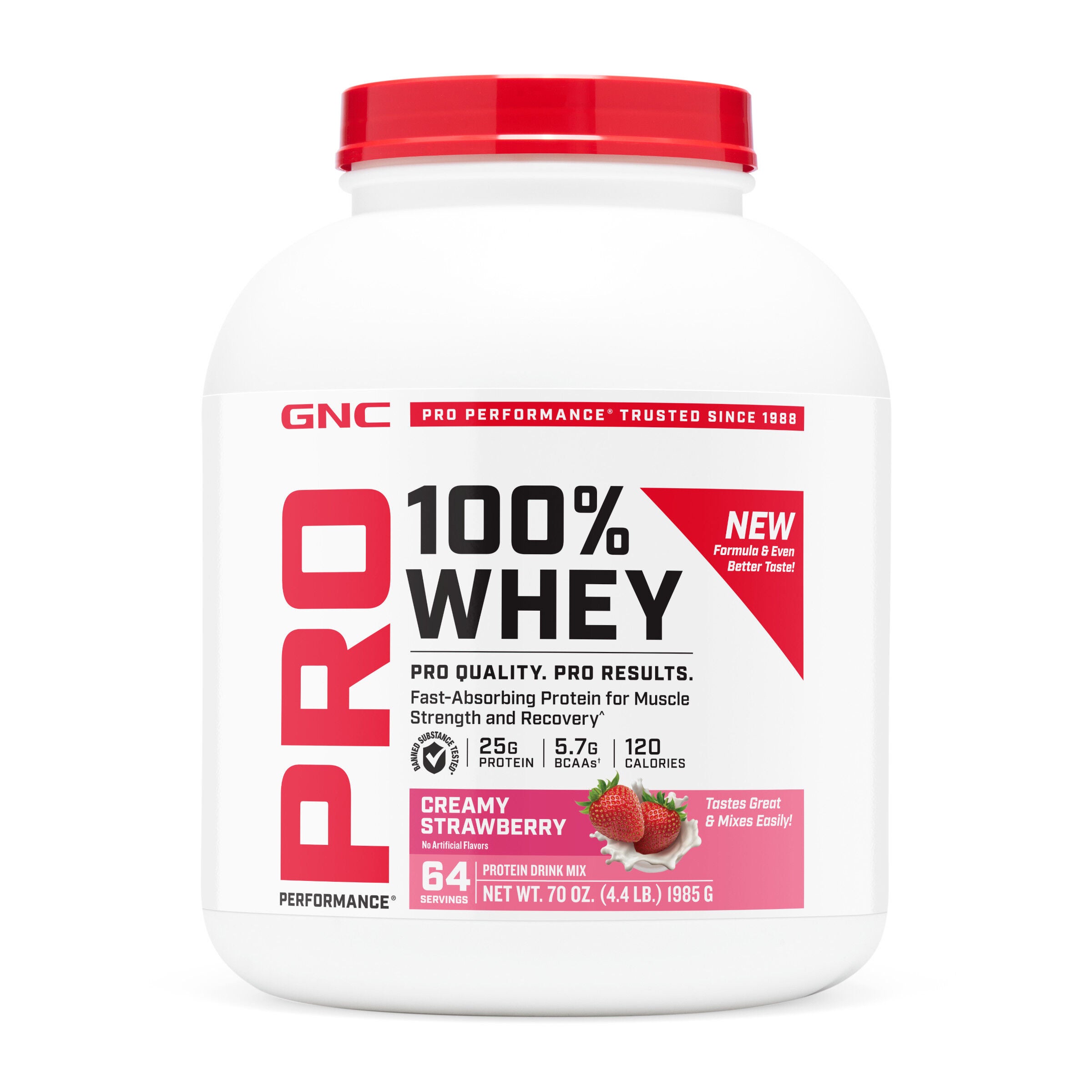 100% Whey 2.0 - Creamy Strawberry (64 Servings)  | GNC