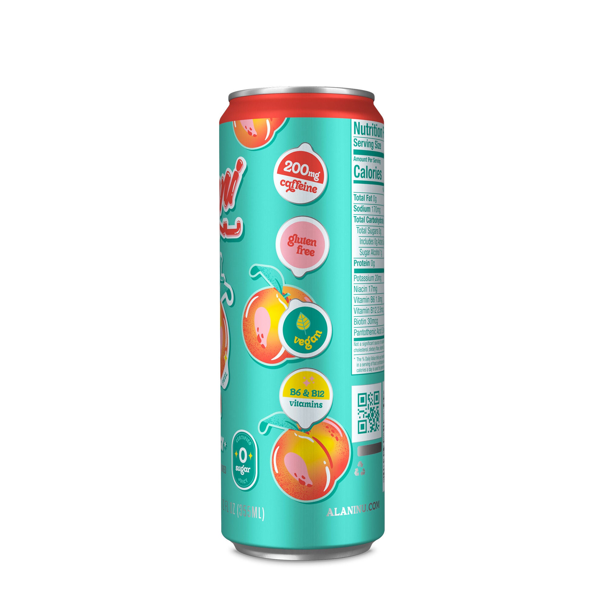 Energy Drink - Juicy Peach - 12oz. (12 Cans) Juicy Peach | GNC