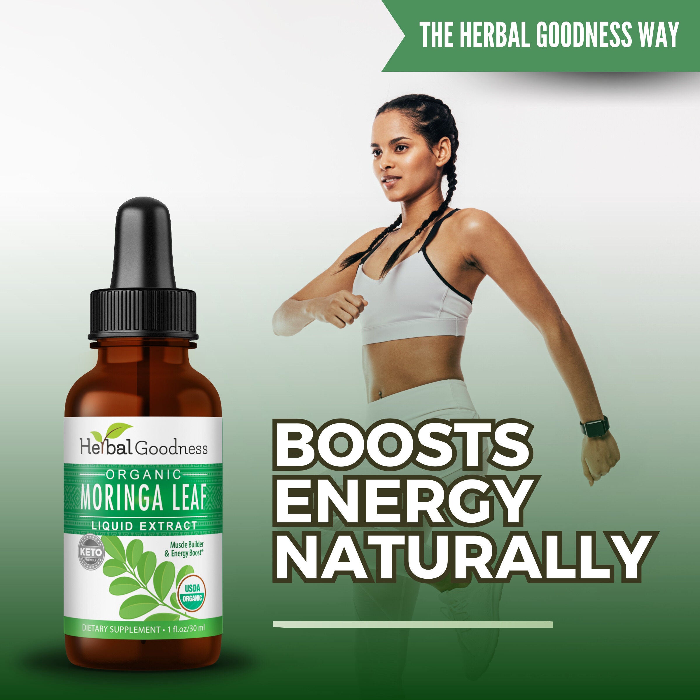 Organic Moringa Leaf Liquid Extract - 1 fl oz. (24 Servings)  | GNC