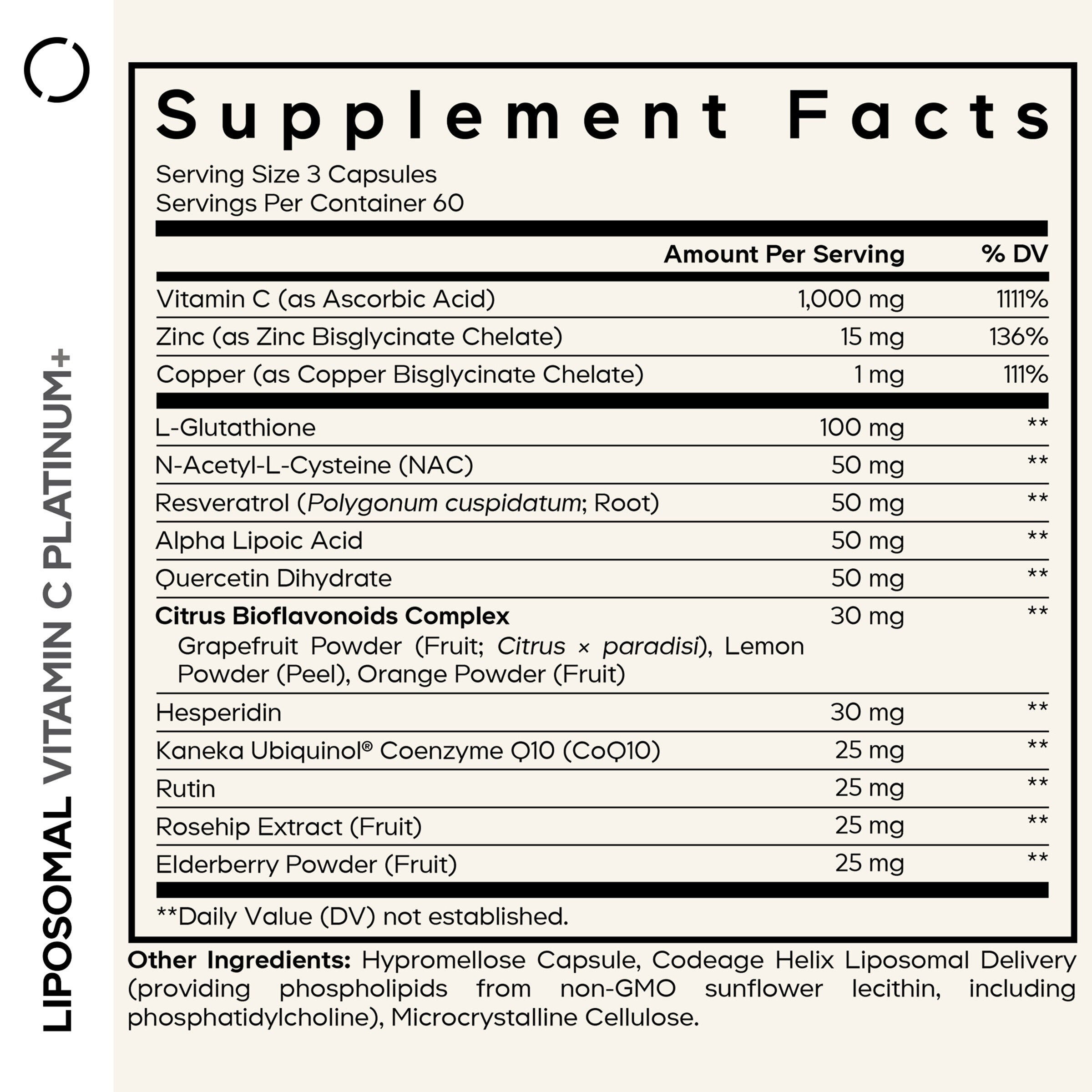 Liposomal Vitamin C+ Platinum  | GNC