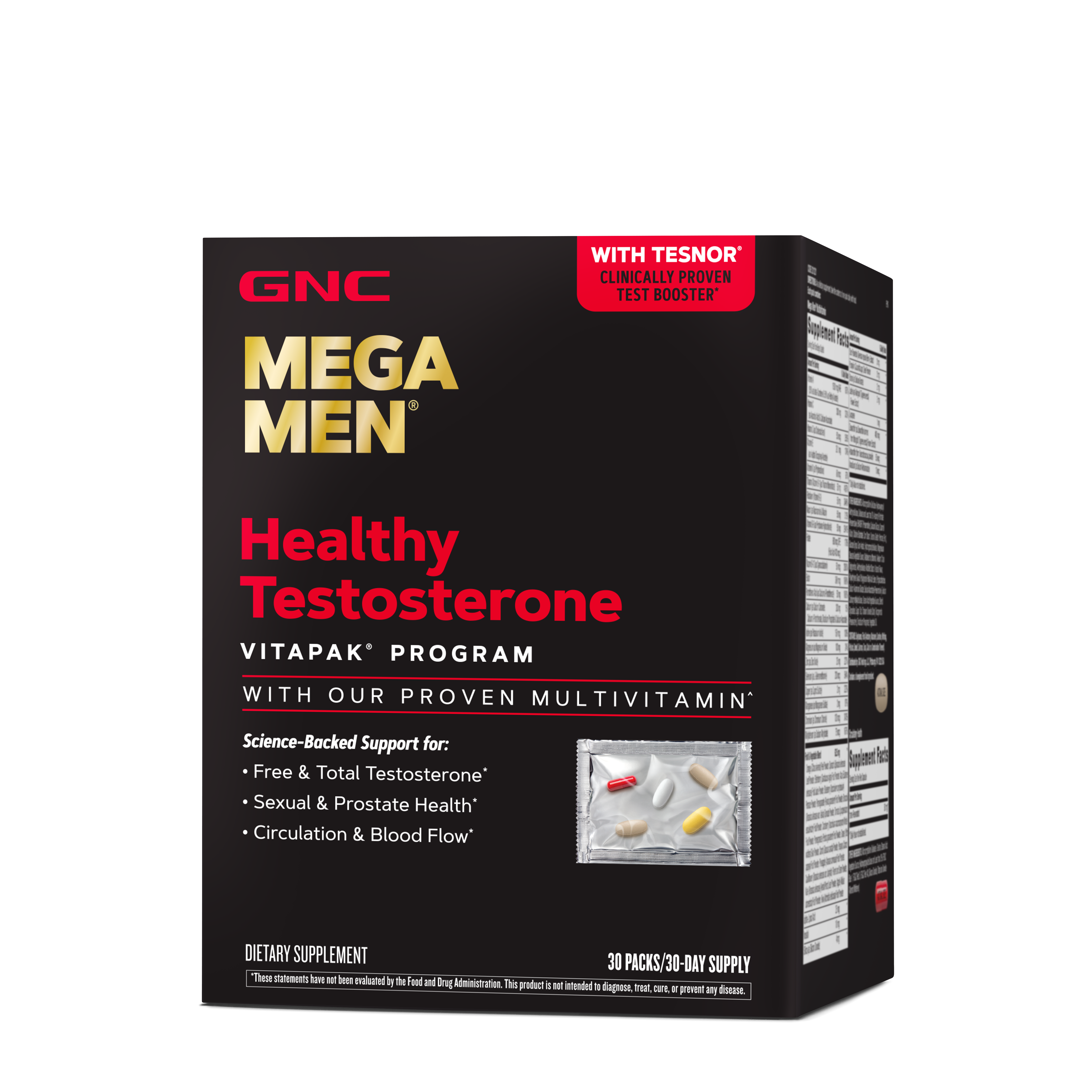 GNC Mega Men Healthy Testosterone Vitapak Program GNC
