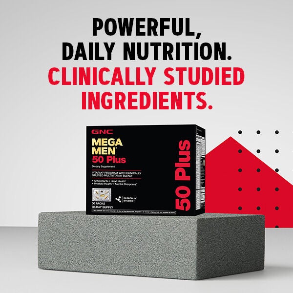 GNC Mega Men 50 Plus Vitapak Program 30 Packs GNC
