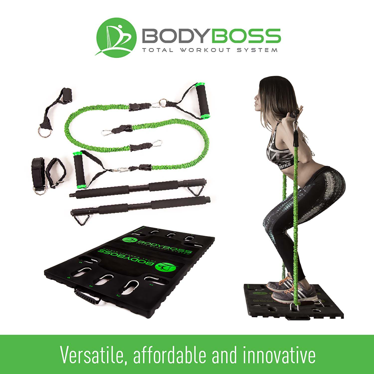 Bodyboss Portable Gym 2 0 Green Gnc Simulate thousands of dollars worth of gym equipment in one concept. portable gym 2 0 green