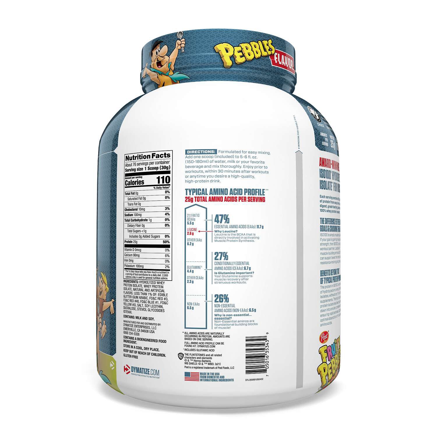 ISO 100&reg; Whey Protein Isolate - Fruity Pebbles&trade; (76 Servings)