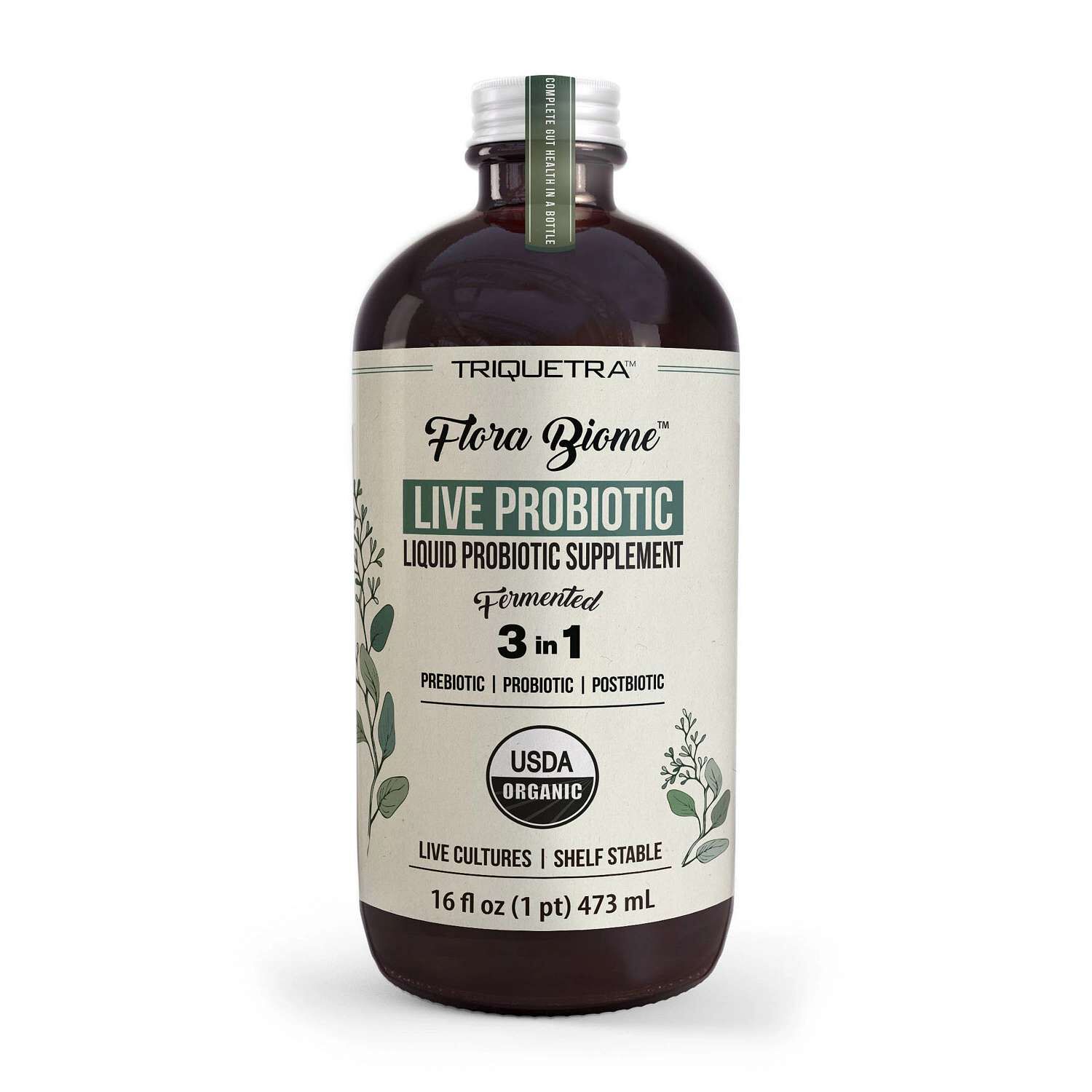 Flora Biome 3-in-1 Live Probiotic - 16 fl oz (32 Servings) | GNC