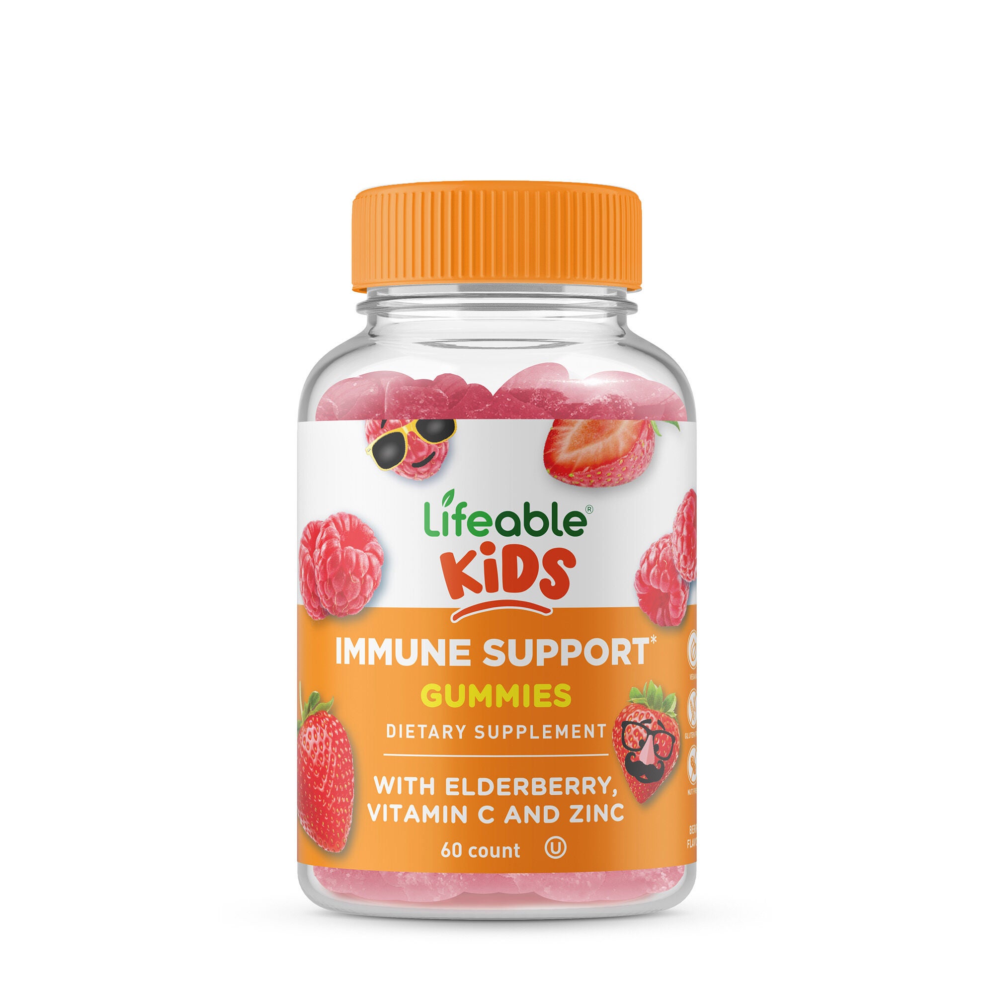 Lifeable Kids Immune Support with Elderberry Vitamin C - 60 Gummies (30 Servings) gummy