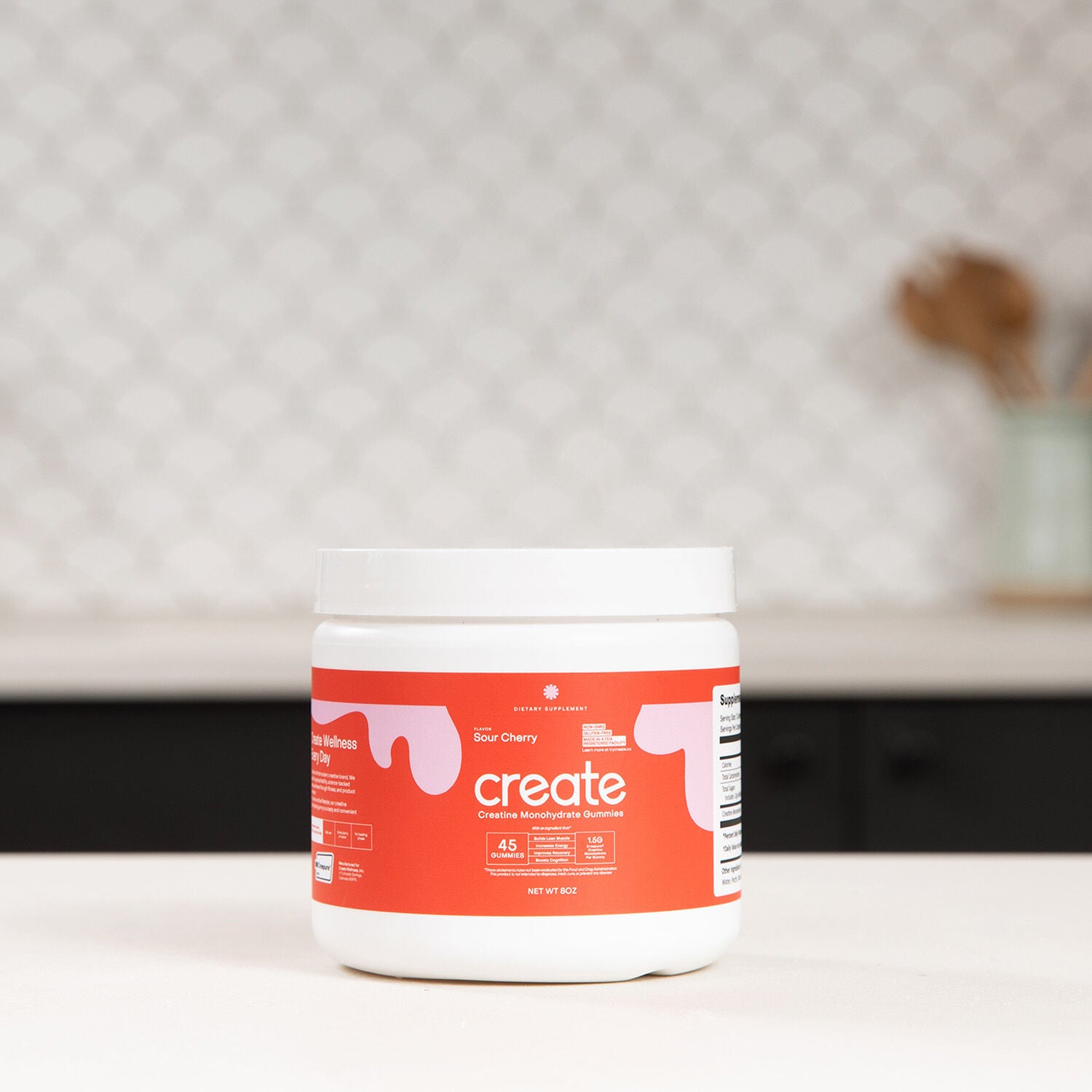 Creatine Monohydrate Gummies - Sour Cherry - 45 Gummies (15 Servings)