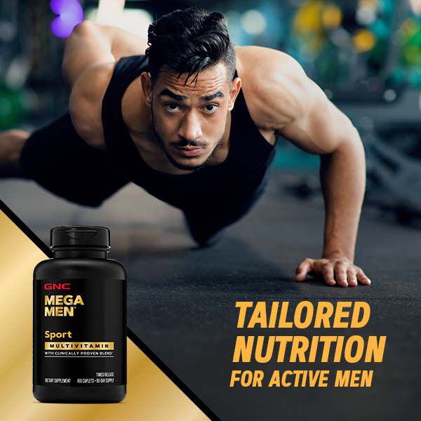GNC Mega Men Sport Multivitamin 90ct Vitamins for Men GNC
