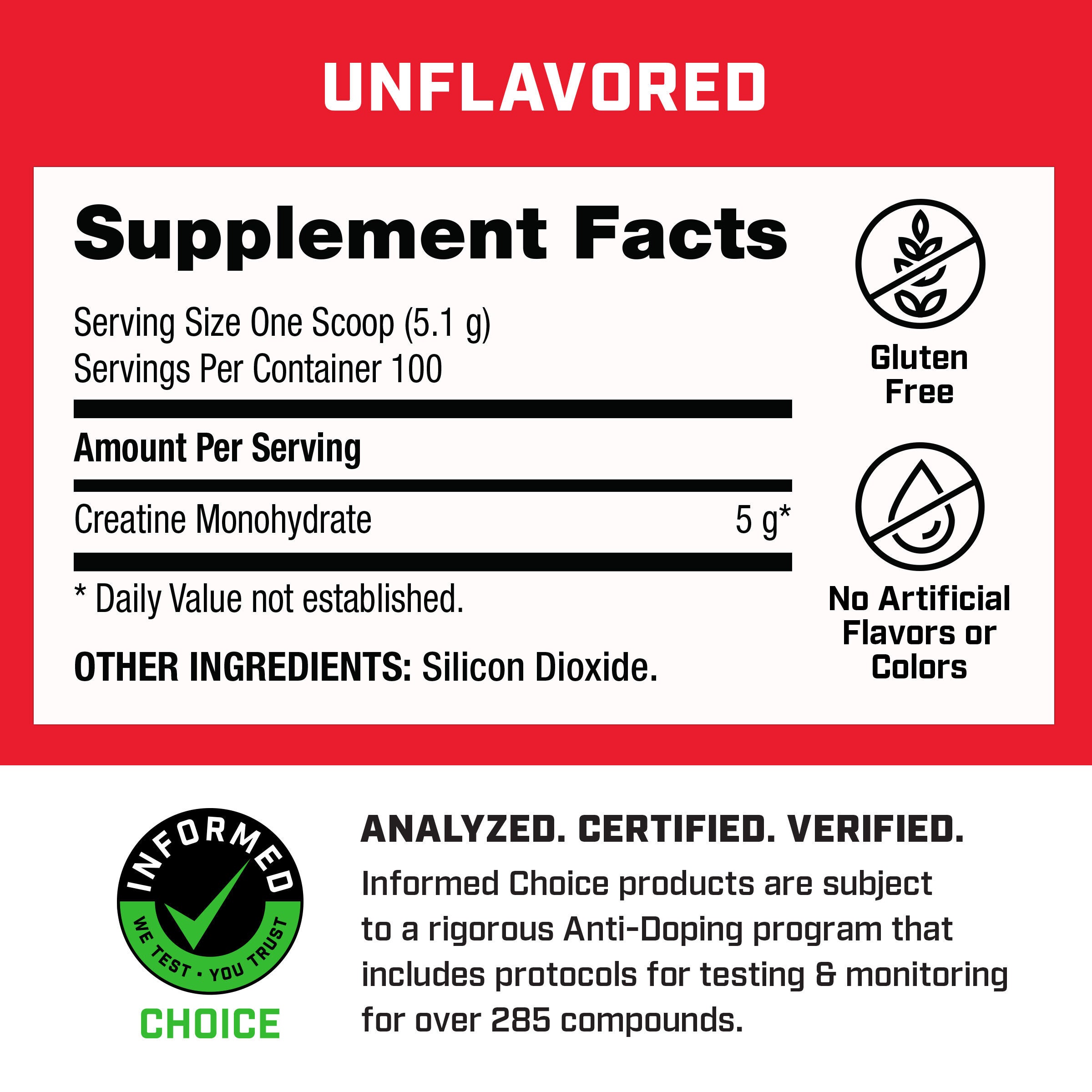 Creatine Monohydrate (100 Servings)