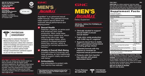 Gnc Men S Arginmax Gnc