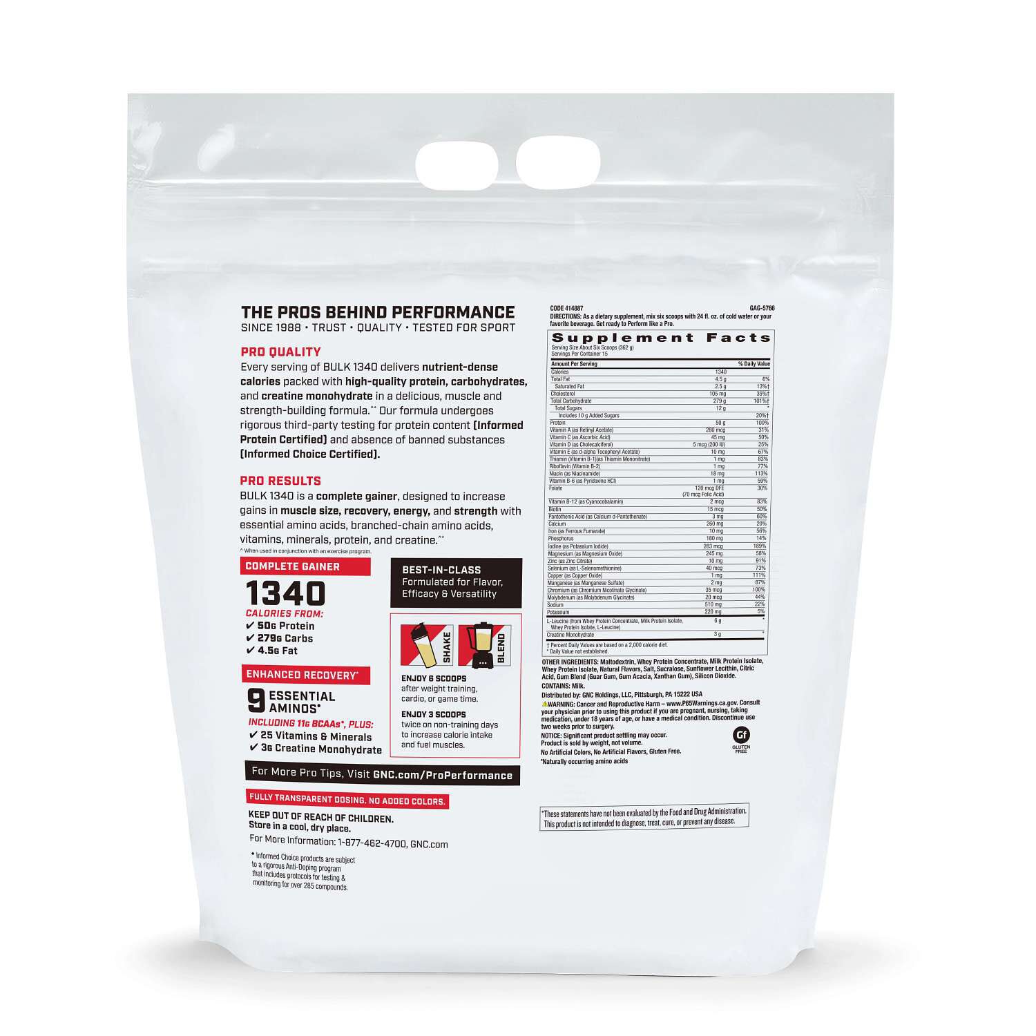 Bulk 1340 - Vanilla Ice Cream (15 Servings)