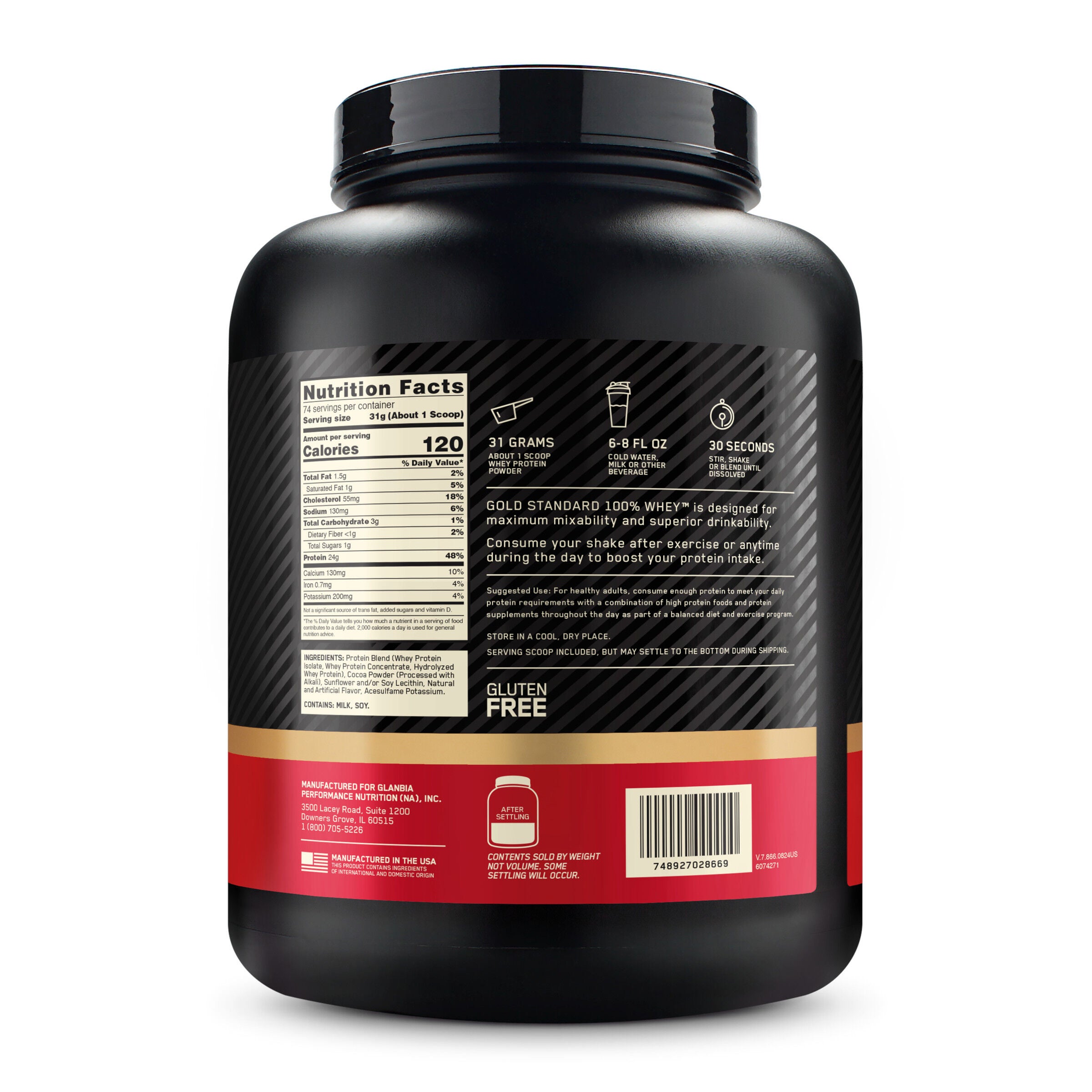 Gold Standard 100% Whey&trade; - Double Rich Chocolate (74 Servings) Double Rich Chocolate | GNC