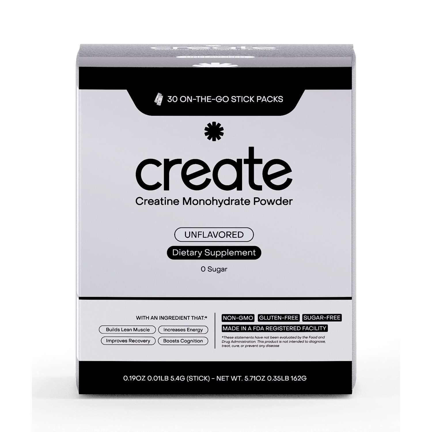 Creatine Monohydrate On-The-Go Stick Packs - Unflavored (30 Stick Packs)  | GNC