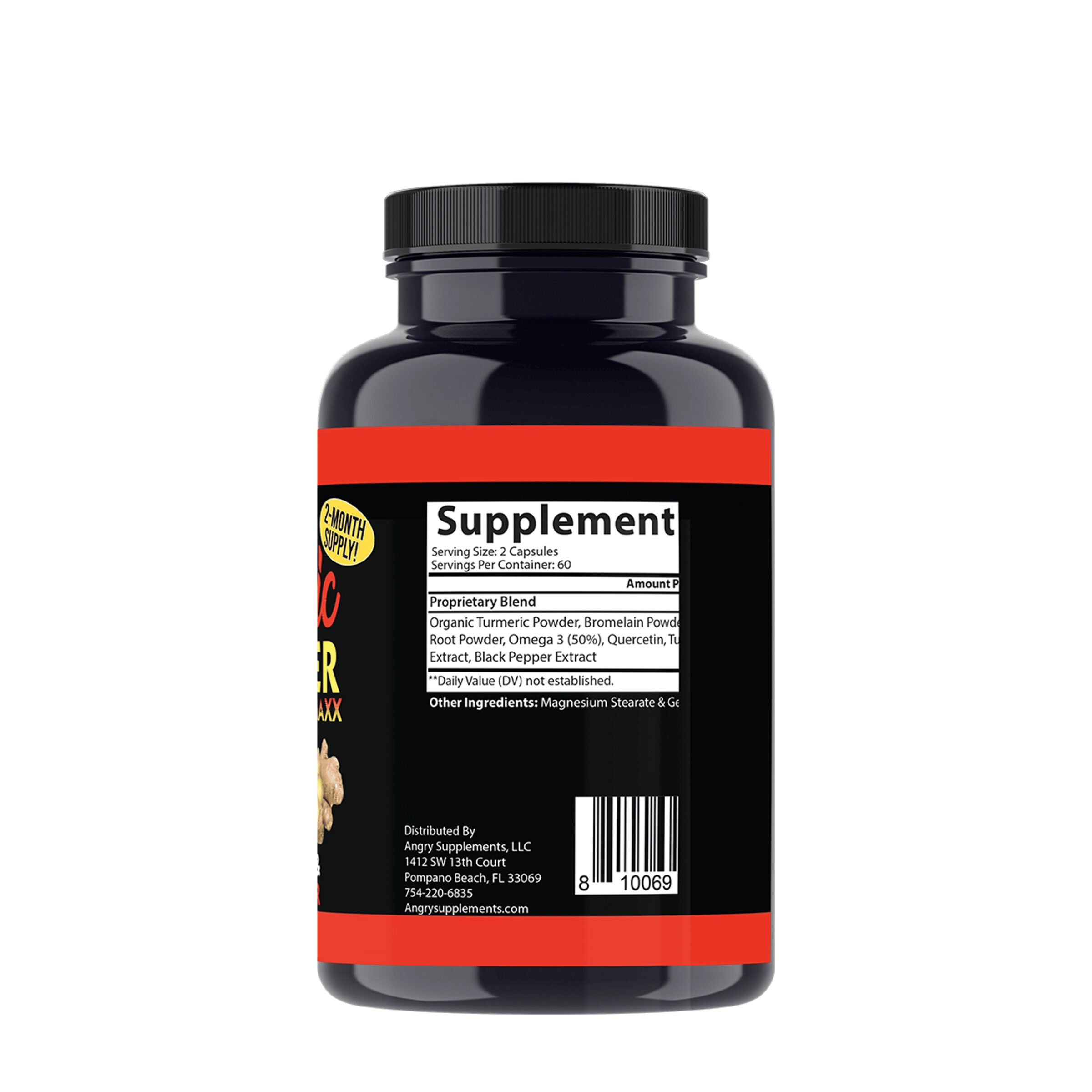 Turmeric and Ginger Maxx with Bromelain and Black Pepper - 120 Capsules (60 Servings)  | GNC