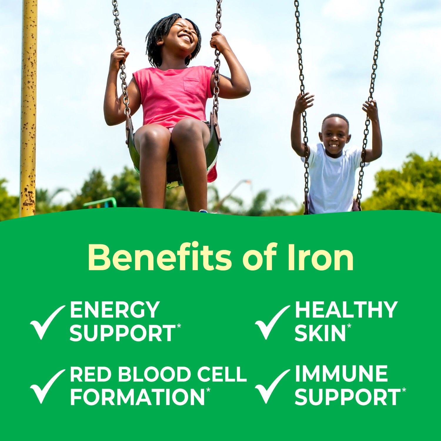 Kids Iron with Vitamin C 10mg - 120 Chewables (60 Servings)