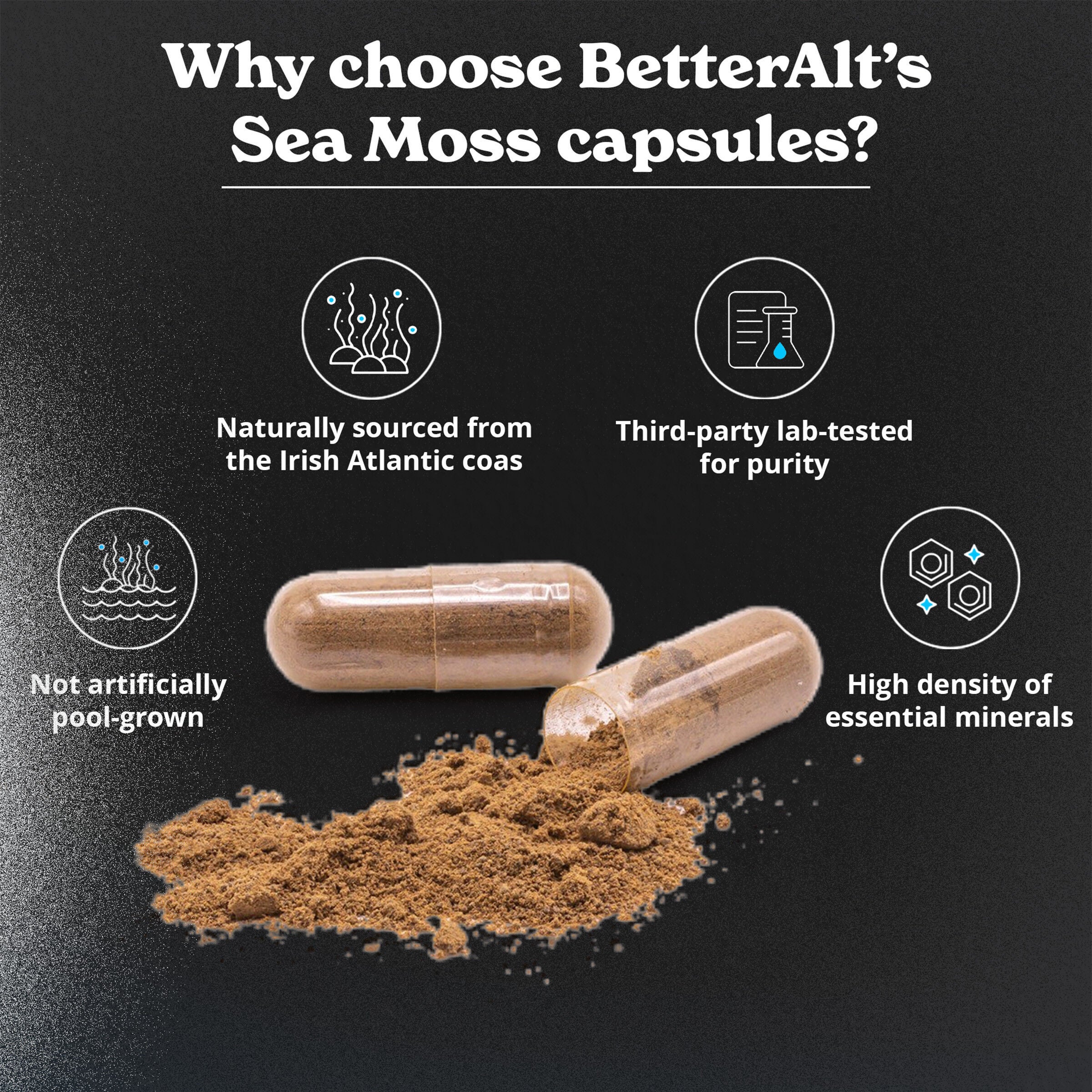 Sea Moss - 120 Capsules (60 Servings)  | GNC