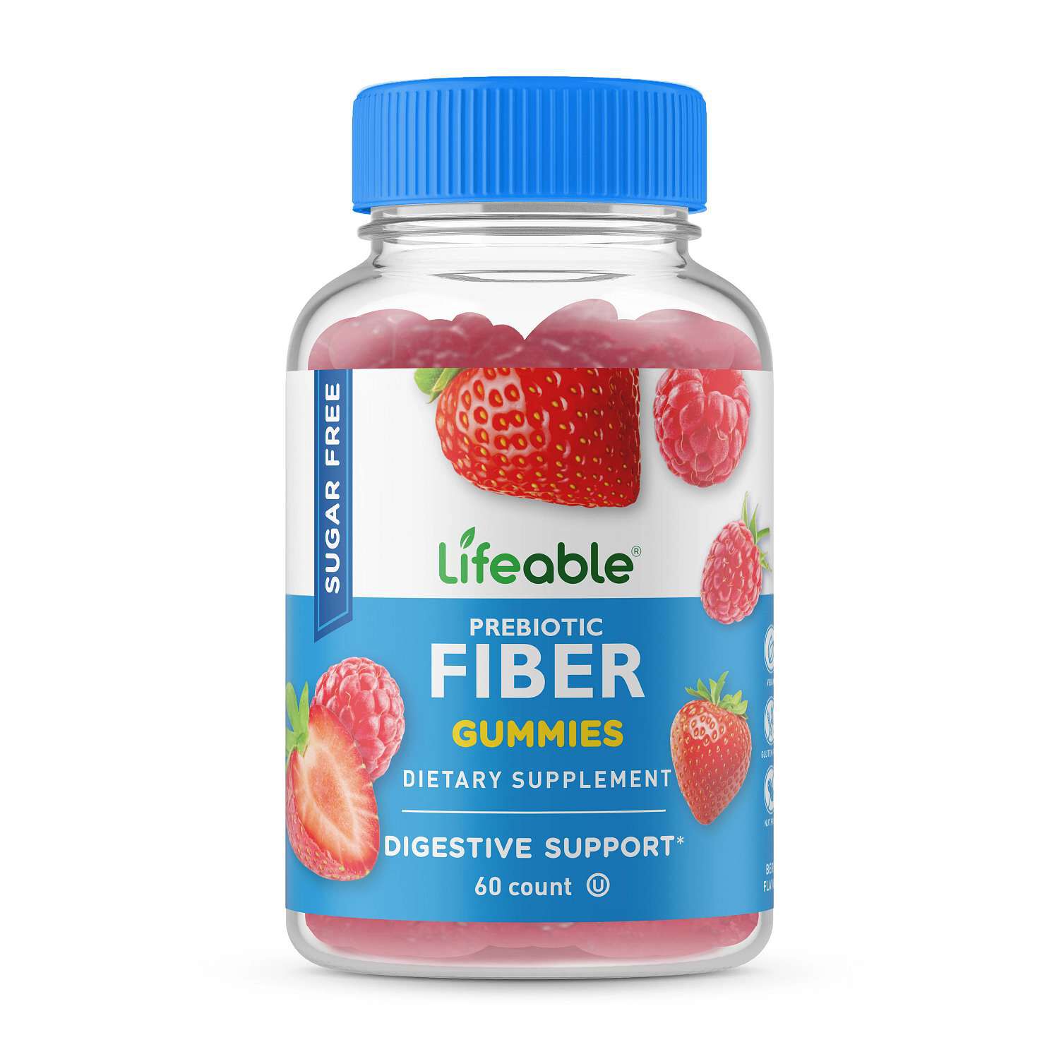 Sugar Free Prebiotic Fiber - 60 Gummies (30 Servings)  | GNC