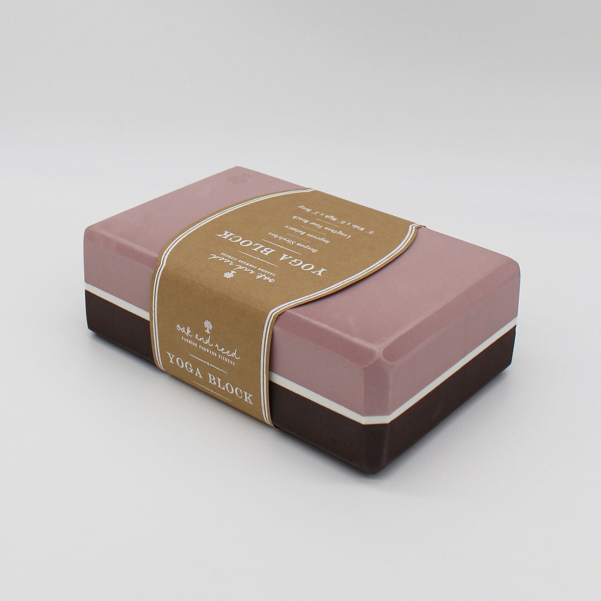 Colorblock Yoga Block - Iron/Woodrose  | GNC