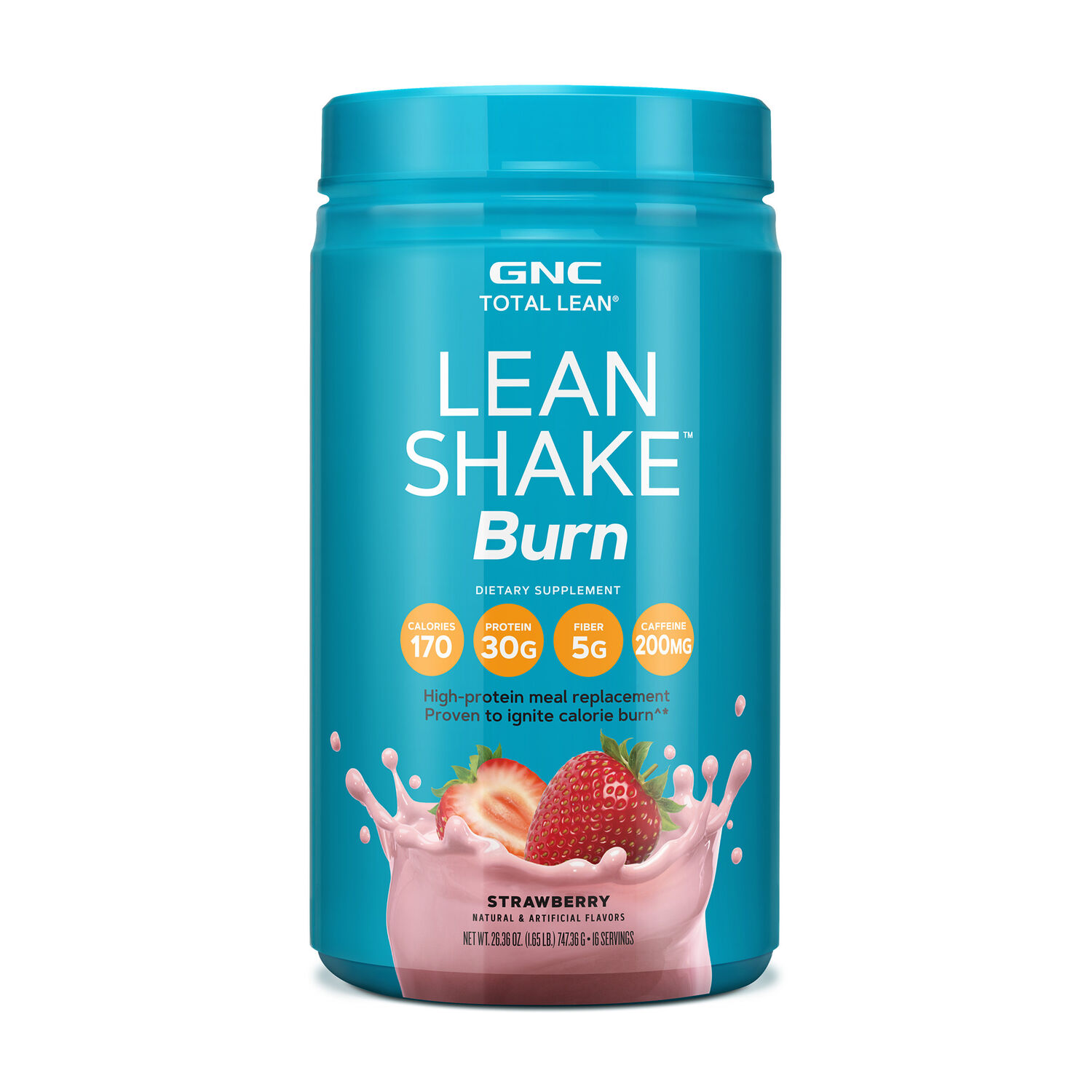 GNC Total Lean Lean Shake Burn - Strawberry (16 Servings) - 1.65 lbs.