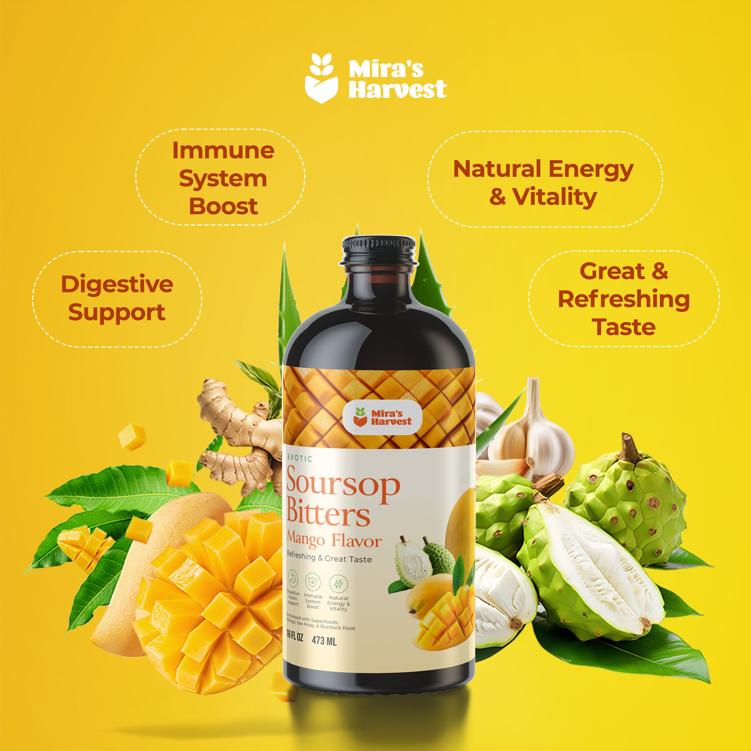 Soursop Bitters - Mango - 16 fl oz (64 Servings)