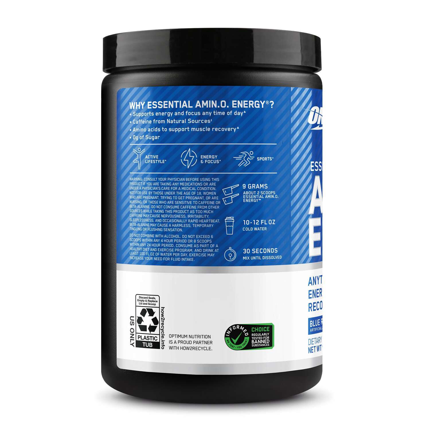 Essential AMIN.O. Energy&trade; - Blue Raspberry&nbsp;(30 Servings)