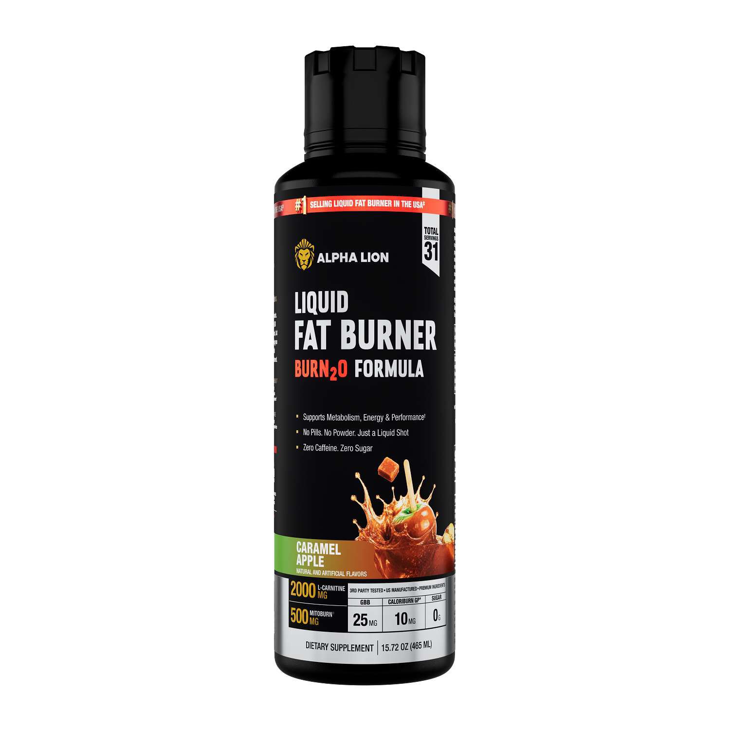Burn2o - Caramel Apple - 15 fl oz. (31 Servings) Caramel Apple | GNC