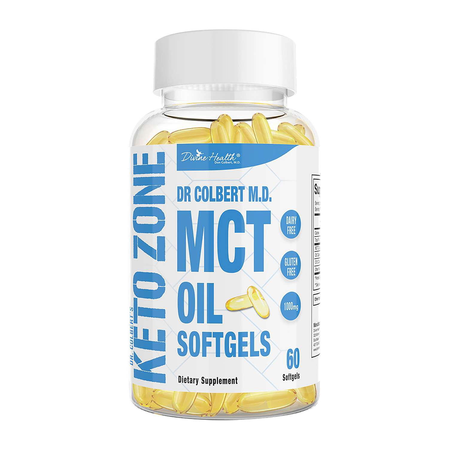 MCT Oil Softgels - 60 Softgels (60 Servings)  | GNC