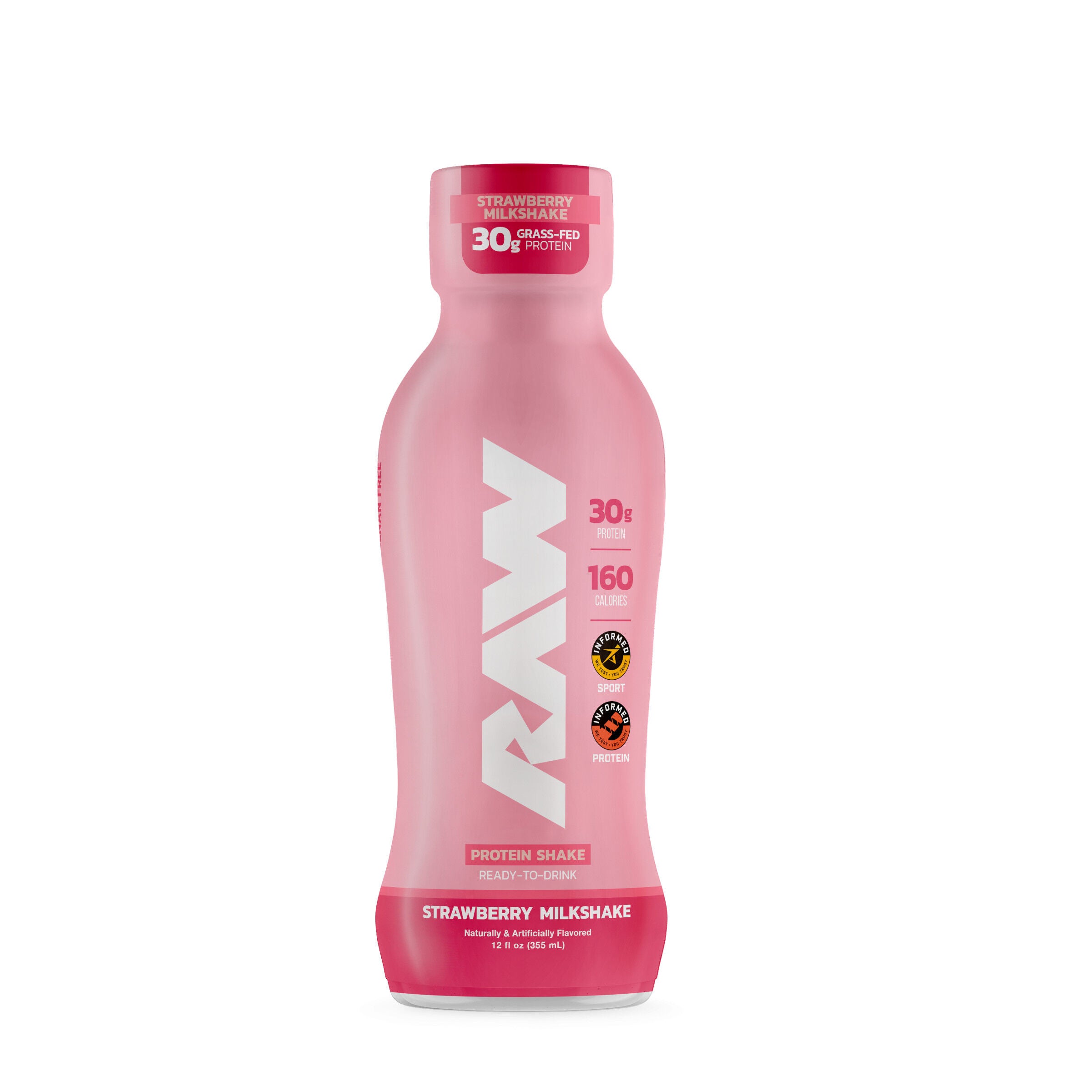 Protein Shake RTD - Strawberry Milkshake - 12 fl oz. (12 Bottles)  | GNC
