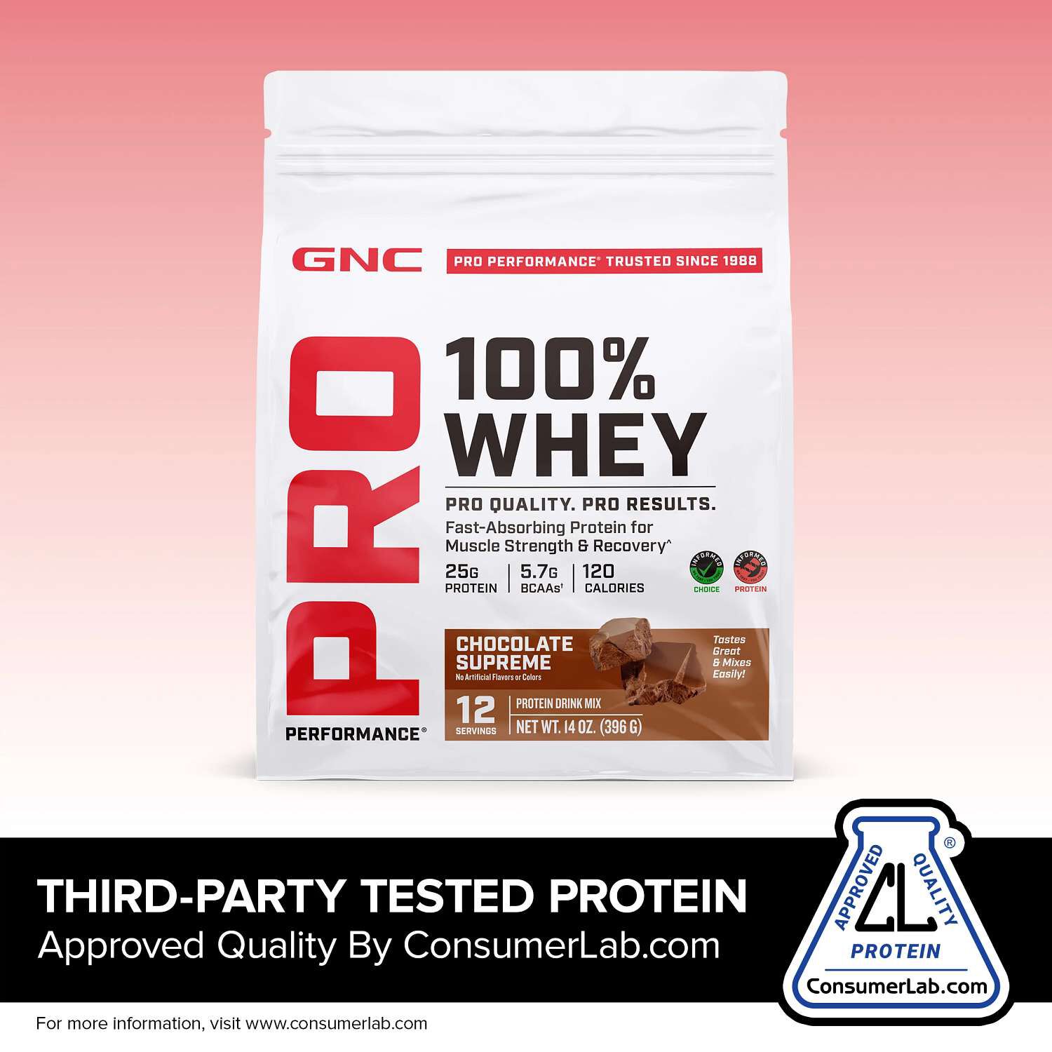 100% Whey 2.0 - Chocolate Supreme (12 Servings)  | GNC