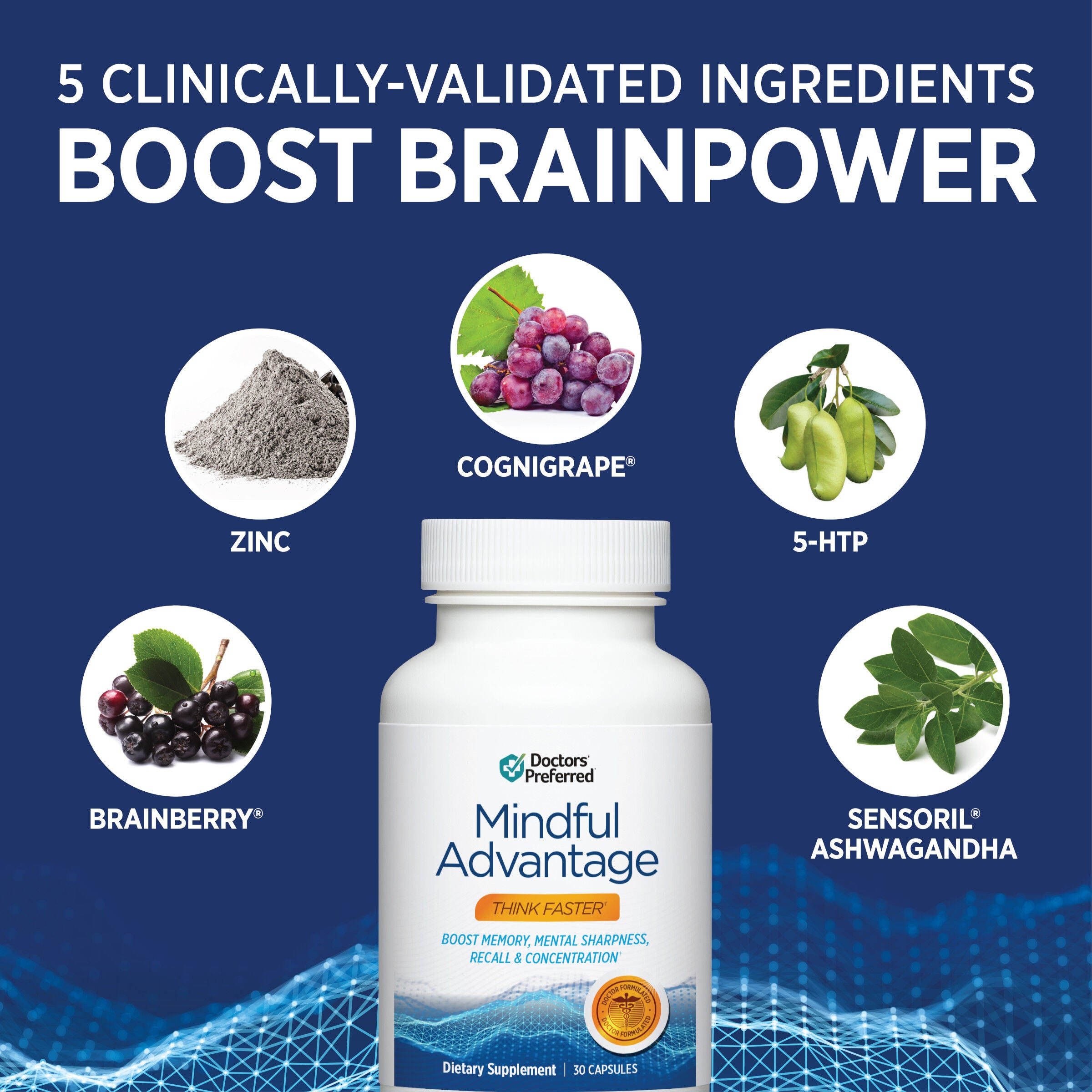 What Are The Ingredients In Mindful Advantage Doctors' Preferred® - Mindful Advantage - 30 Capsules (30 Servings) | GNC