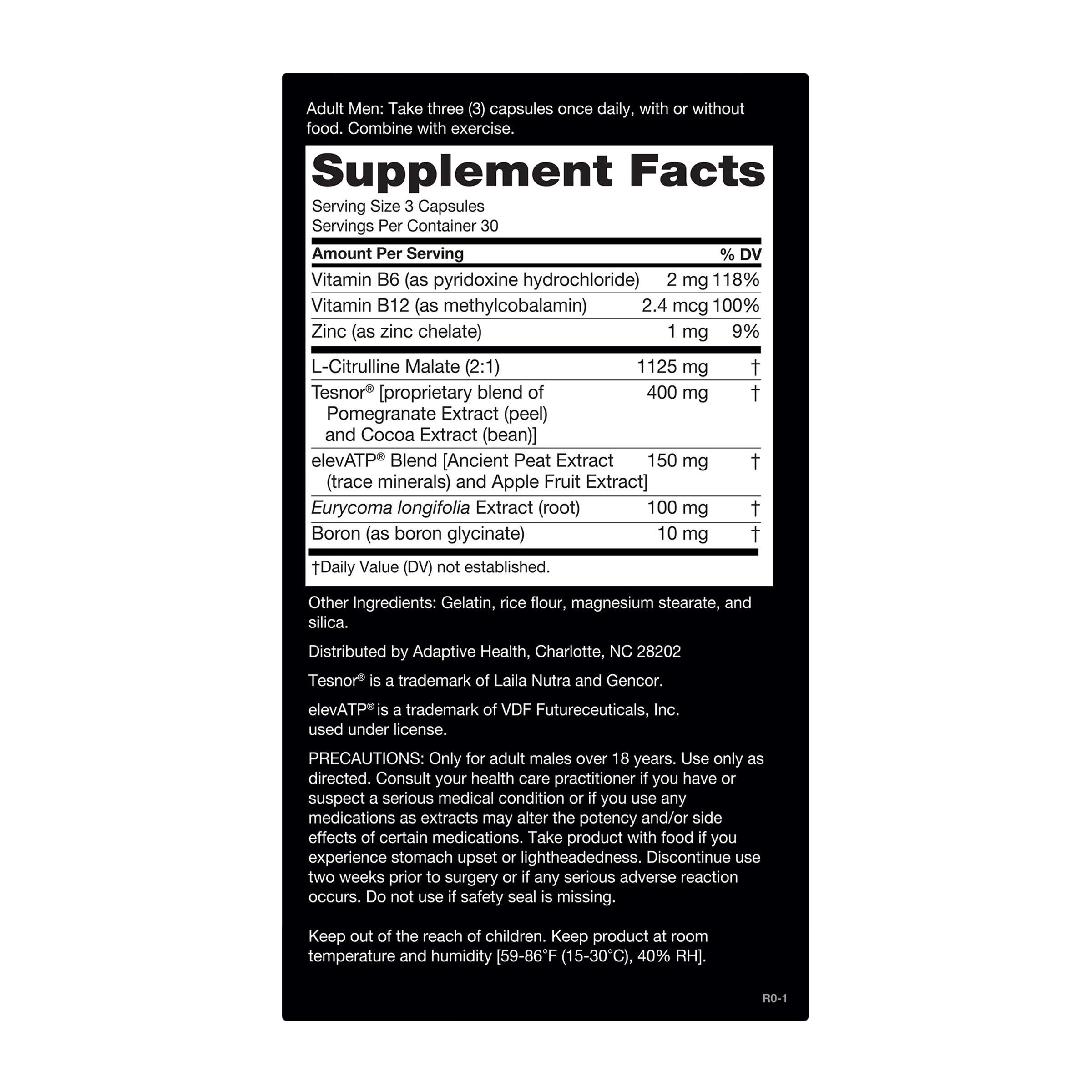 Total-T: Testosterone Boosting Formula - 90 Capsules (30 Servings)