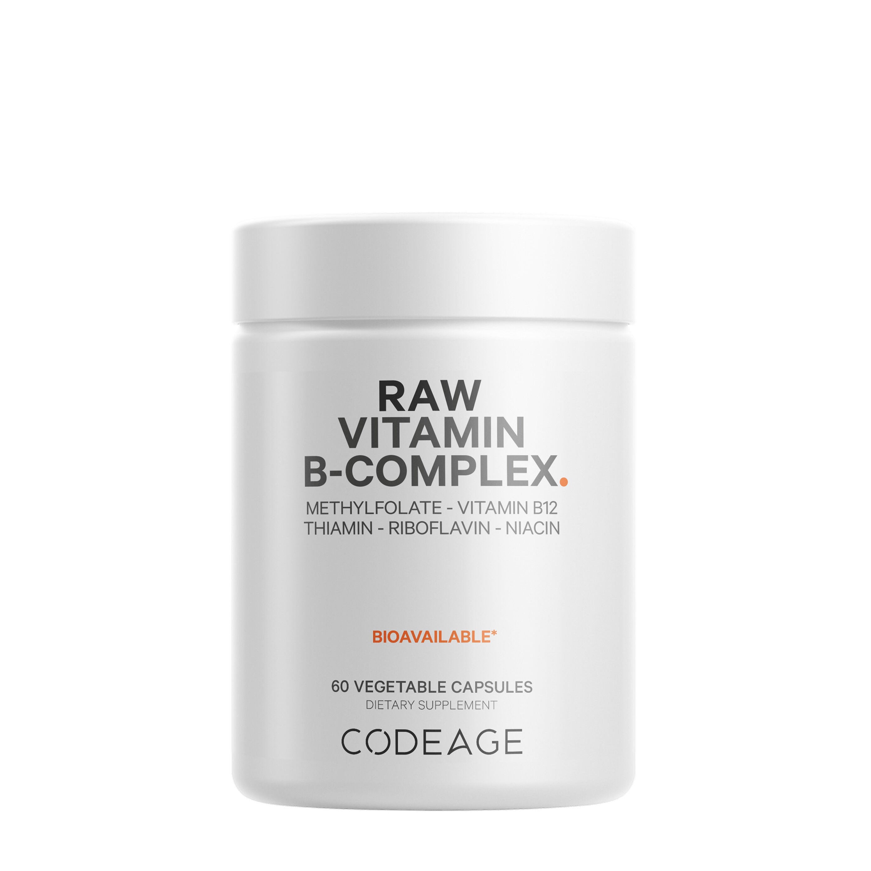 Codeage - Raw Vitamin B-Complex - 60 Vegetable Capsules (60 Codeage - Raw Vitamin B-Complex - 60 Vegetable Capsules (60